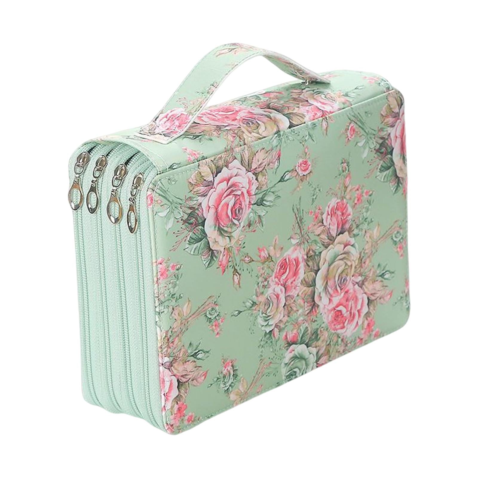 Pencil Case Storage Stationery Organizer Pen Bag Pouch for Pens Markers Green