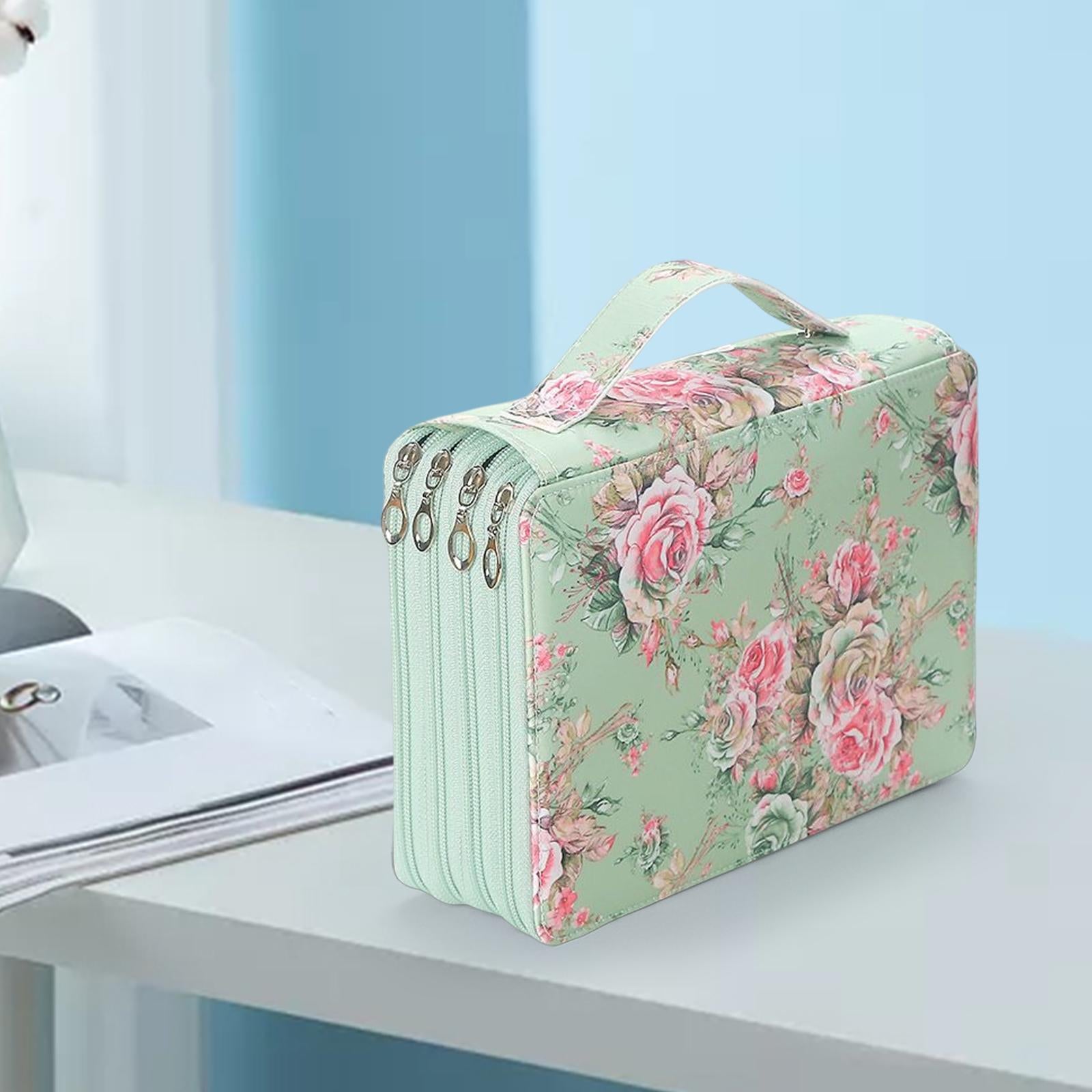 Pencil Case Storage Stationery Organizer Pen Bag Pouch for Pens Markers Green