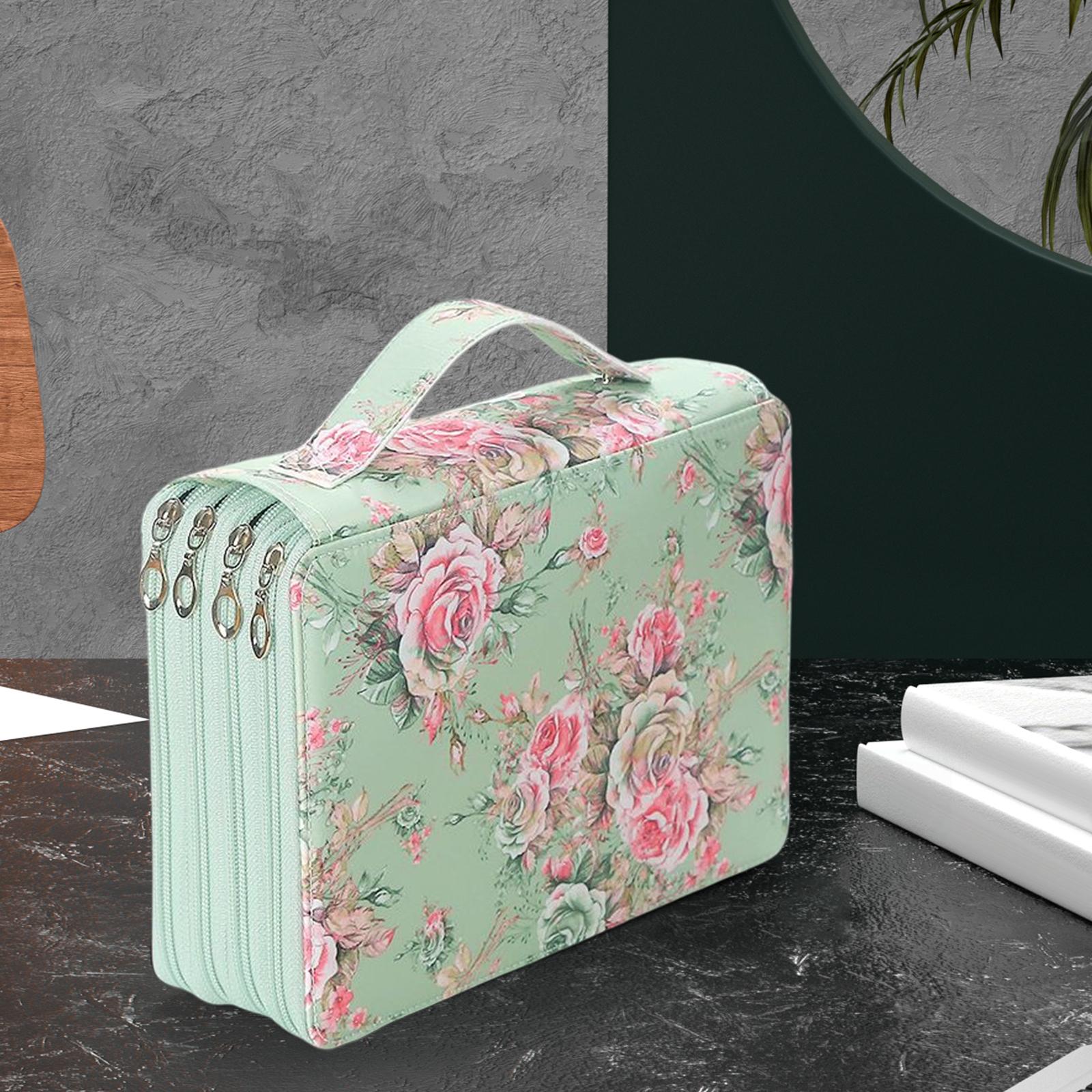 Pencil Case Storage Stationery Organizer Pen Bag Pouch for Pens Markers Green