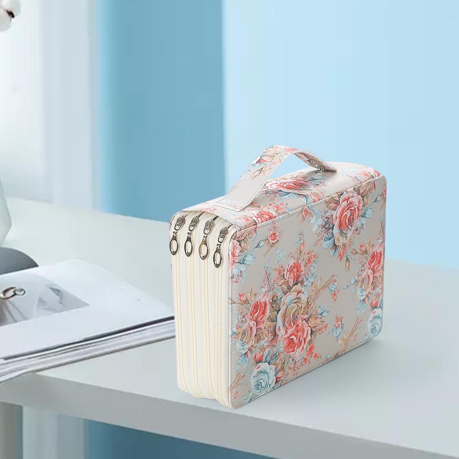 Pencil Case Storage Stationery Organizer Pen Bag Pouch for Pens Markers Beige
