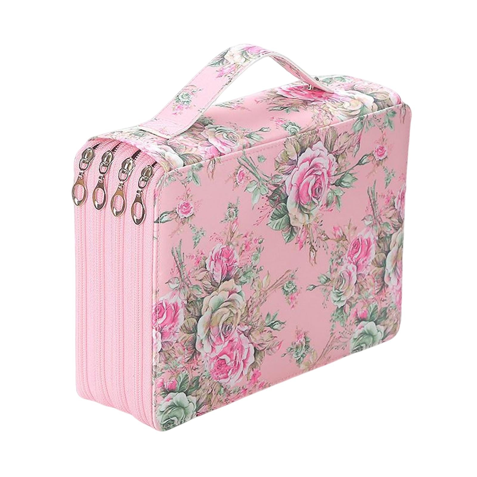 Pencil Case Storage Stationery Organizer Pen Bag Pouch for Pens Markers Pink