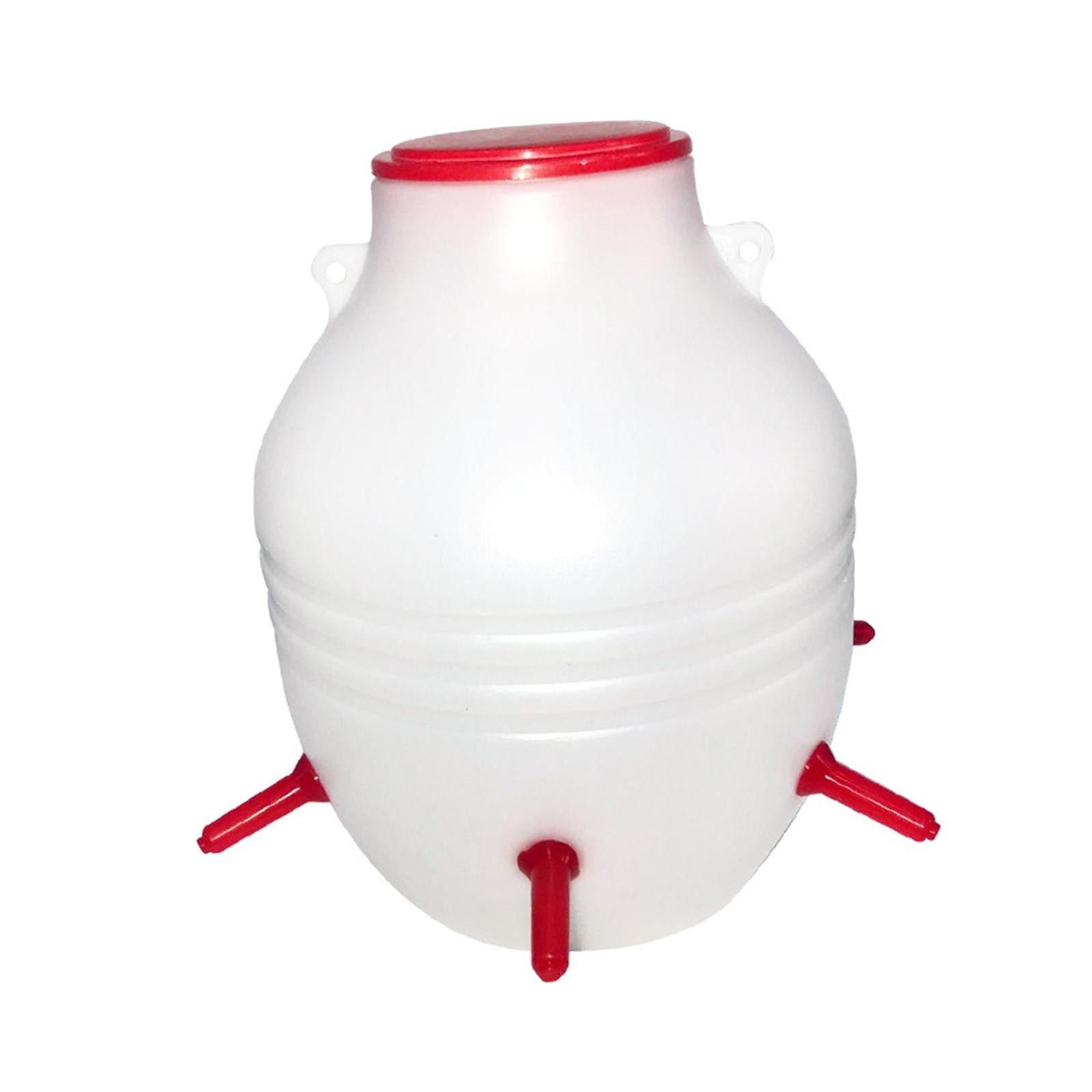 Lamb Feeder Bucket with 6 Nipples 8L for Poultry Feeding Pot for Outdoor