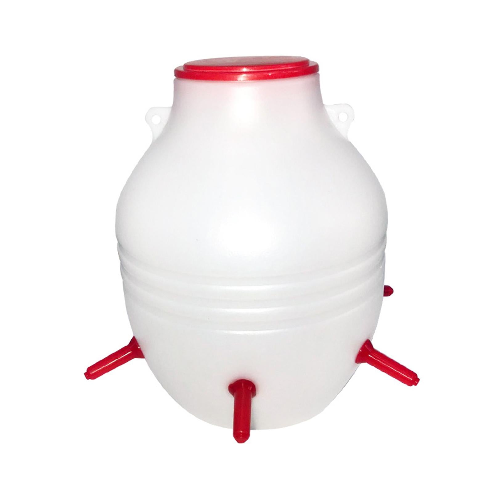 Lamb Feeder Bucket with 6 Nipples 8L for Poultry Feeding Pot for Outdoor