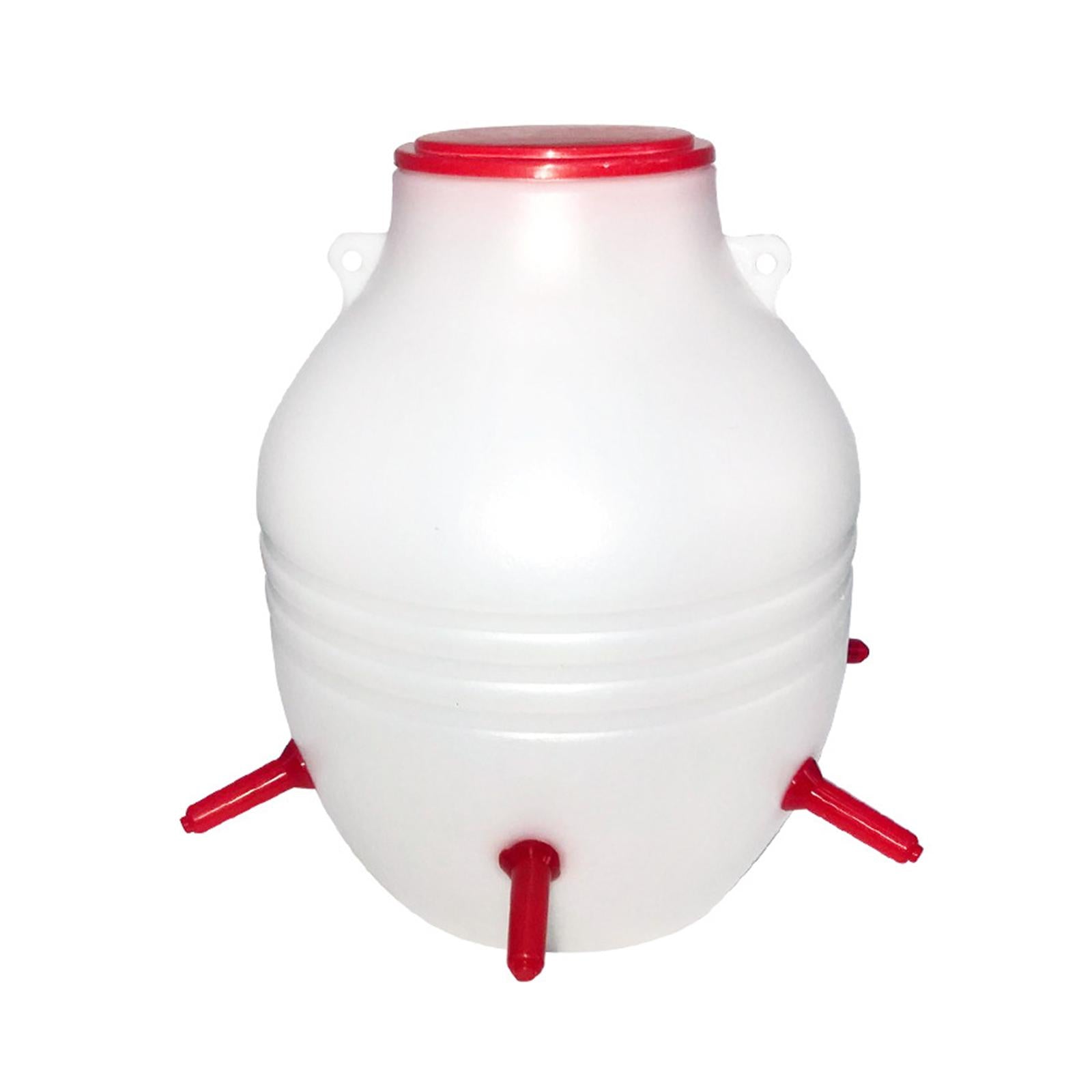 Lamb Feeder Bucket with 6 Nipples 8L for Poultry Feeding Pot for Outdoor