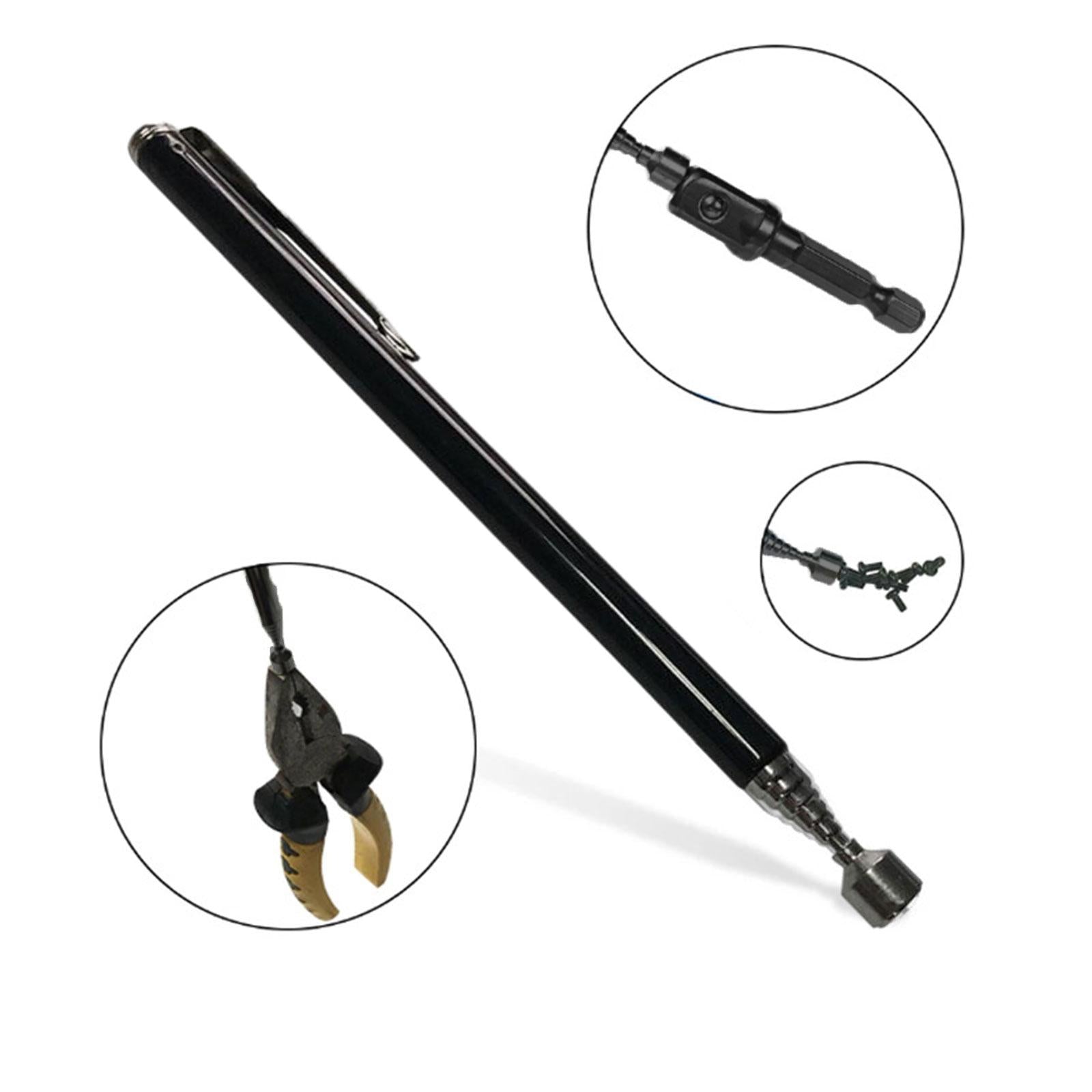 Telescopic Pickup Tool Handheld Durable Multipurpose for Workshop Indoor Black