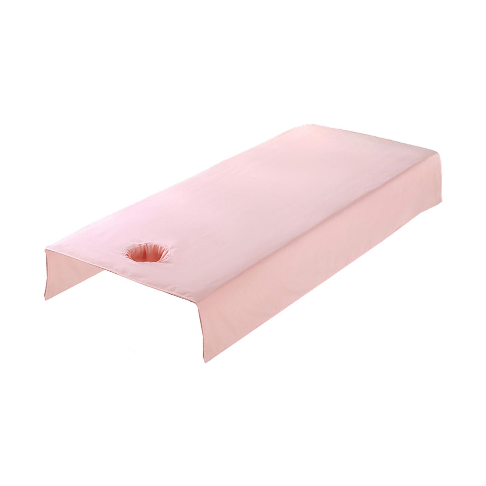 SPA Massage Bed Cover Sheet Protector with Face Hole 80x200cm Machine Wash Pink