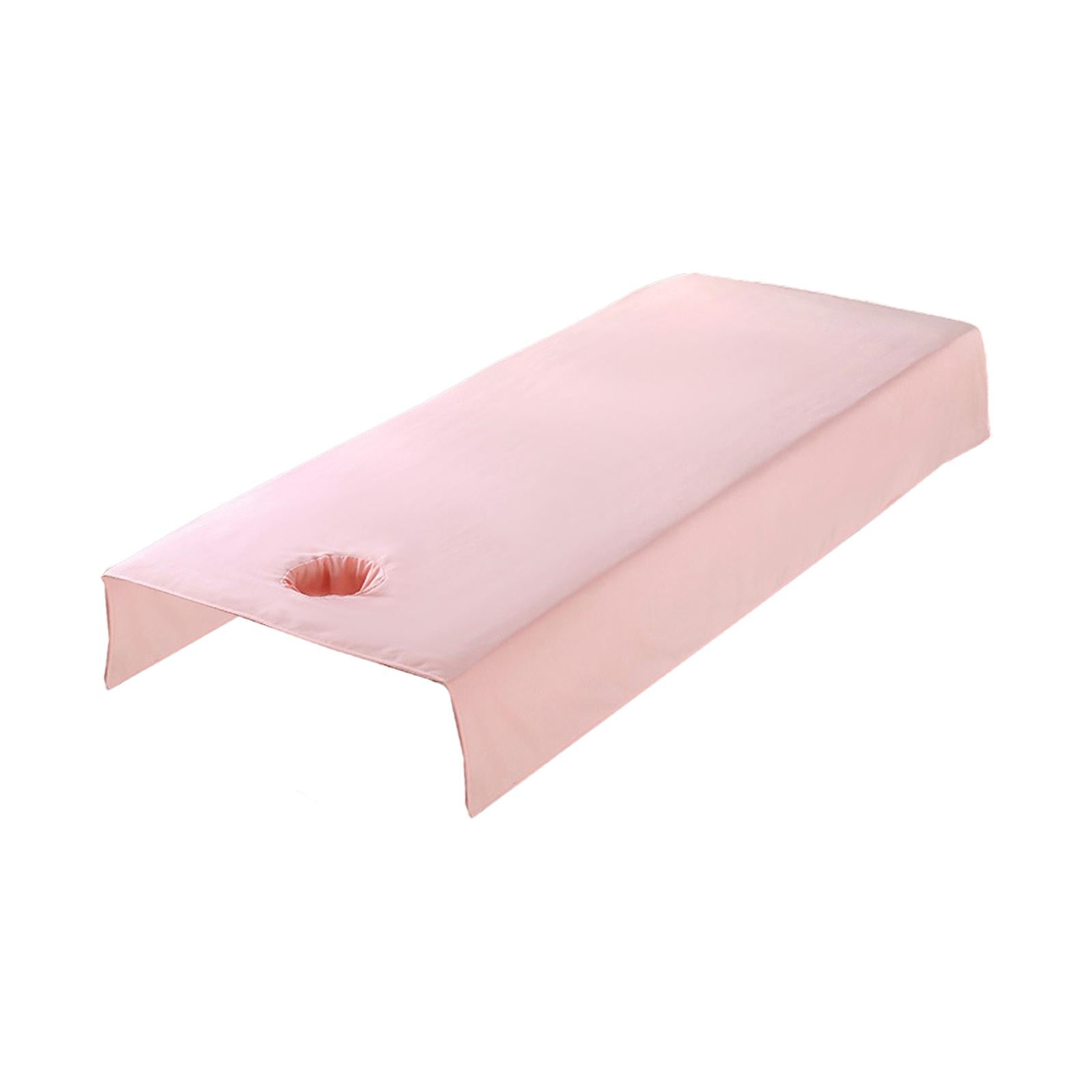 SPA Massage Bed Cover Sheet Protector with Face Hole 80x200cm Machine Wash Pink