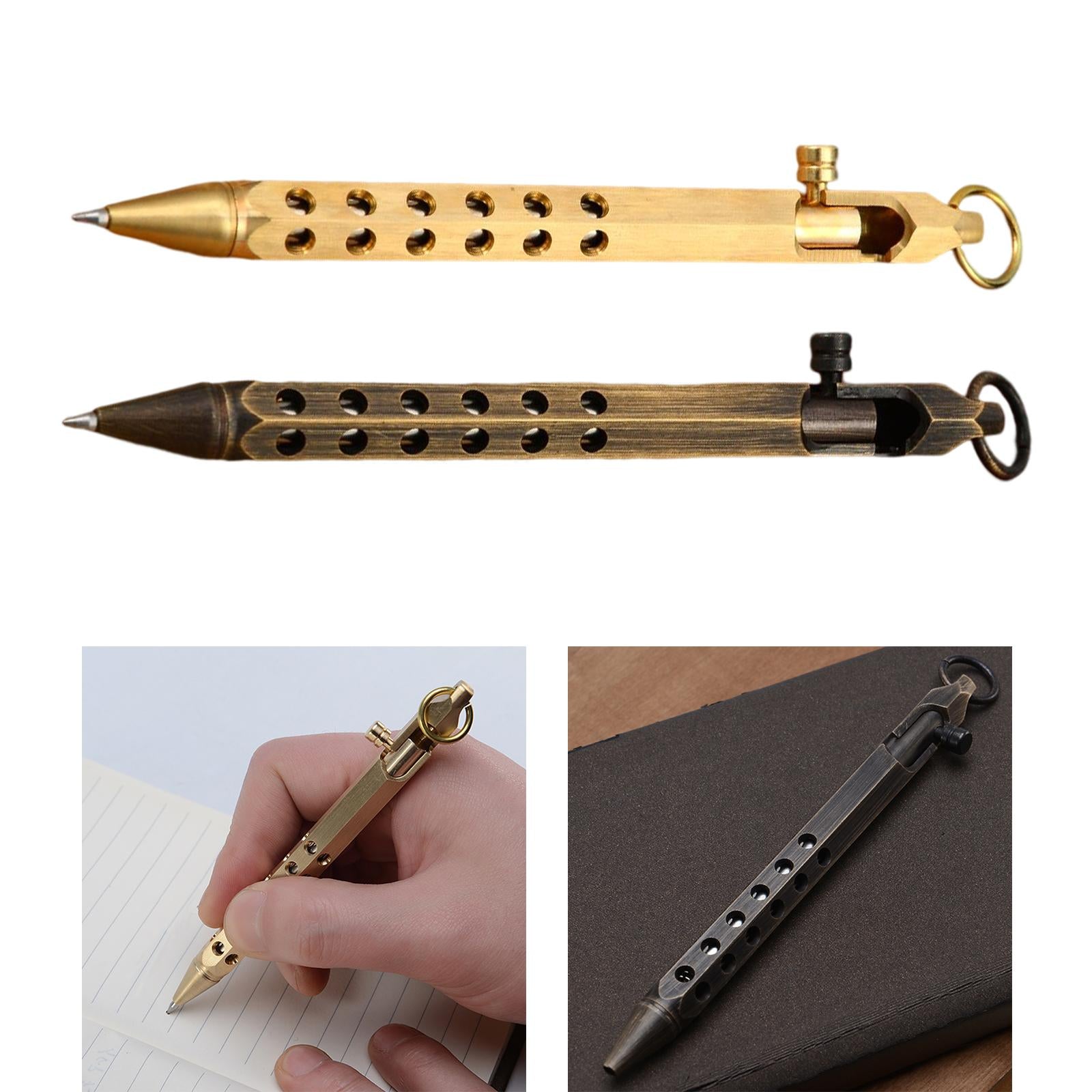 Ballpoint Pen Portable Writing Pen EDC Pen for Business Collection School Brass