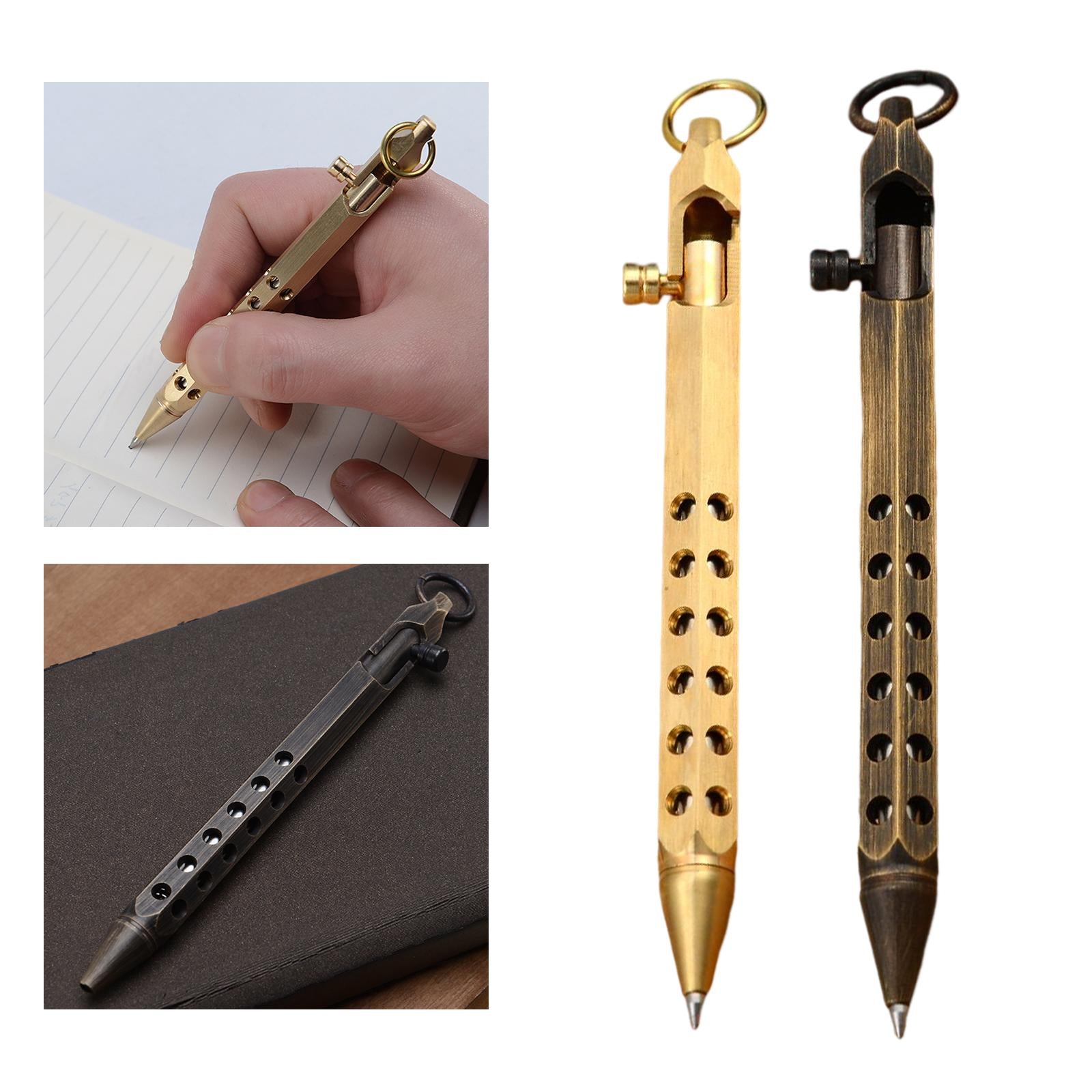 Ballpoint Pen Portable Writing Pen EDC Pen for Business Collection School Brass