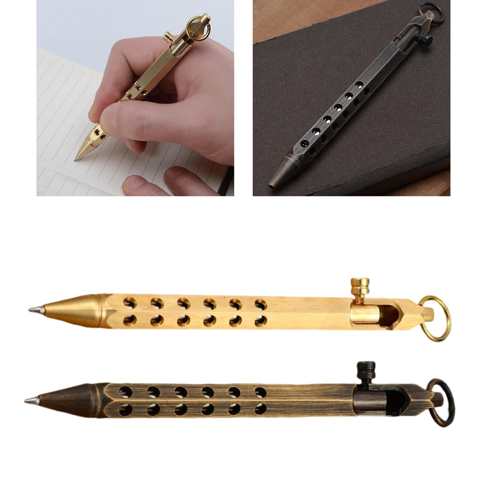 Ballpoint Pen Portable Writing Pen EDC Pen for Business Collection School Brass