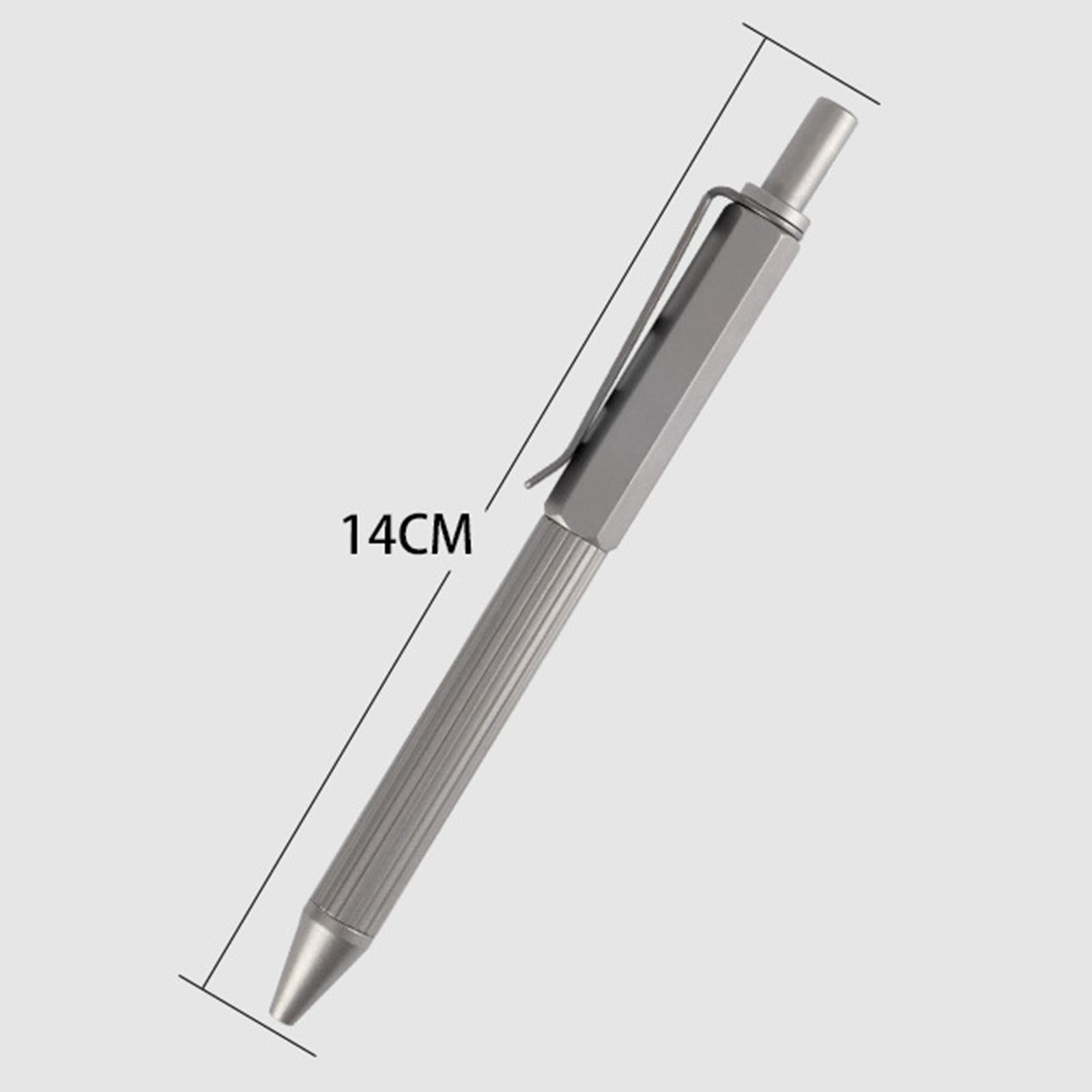 Retractable Ballpoint Pen Titanium Alloy Ball Pen Accs for Writing School