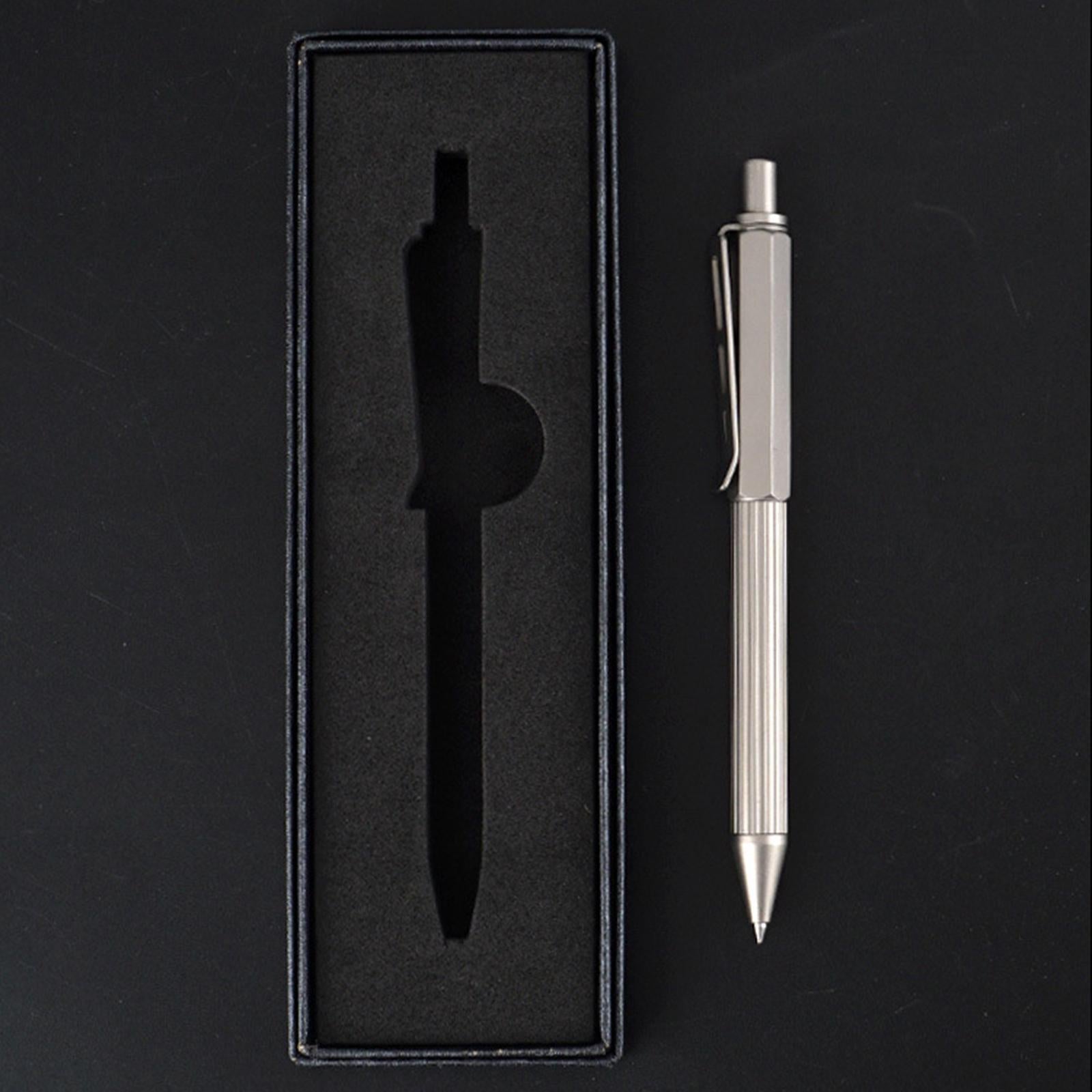 Retractable Ballpoint Pen Titanium Alloy Ball Pen Accs for Writing School