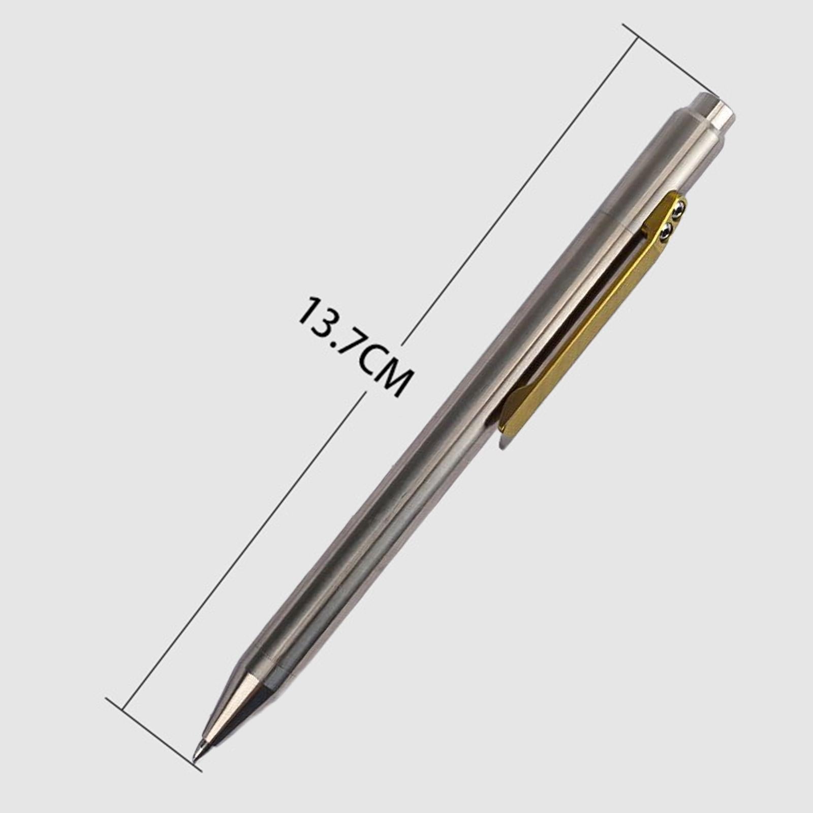 Retractable Ballpoint Pen Titanium Alloy Gift Ball Pen for Women Men School B
