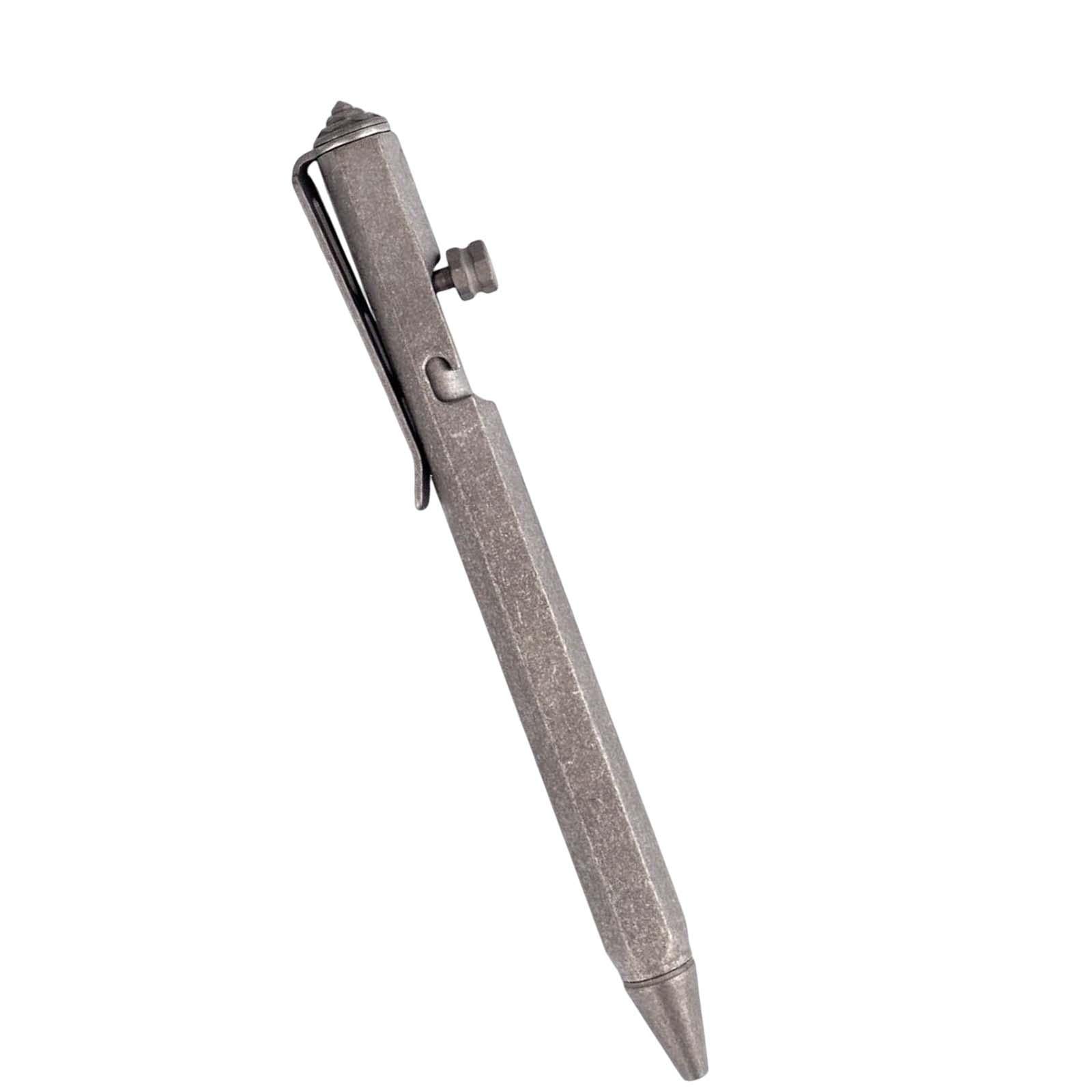 Ballpoint Pen Titanium Alloy Portable EDC Pen Black Ink for Executive School Dark Grey