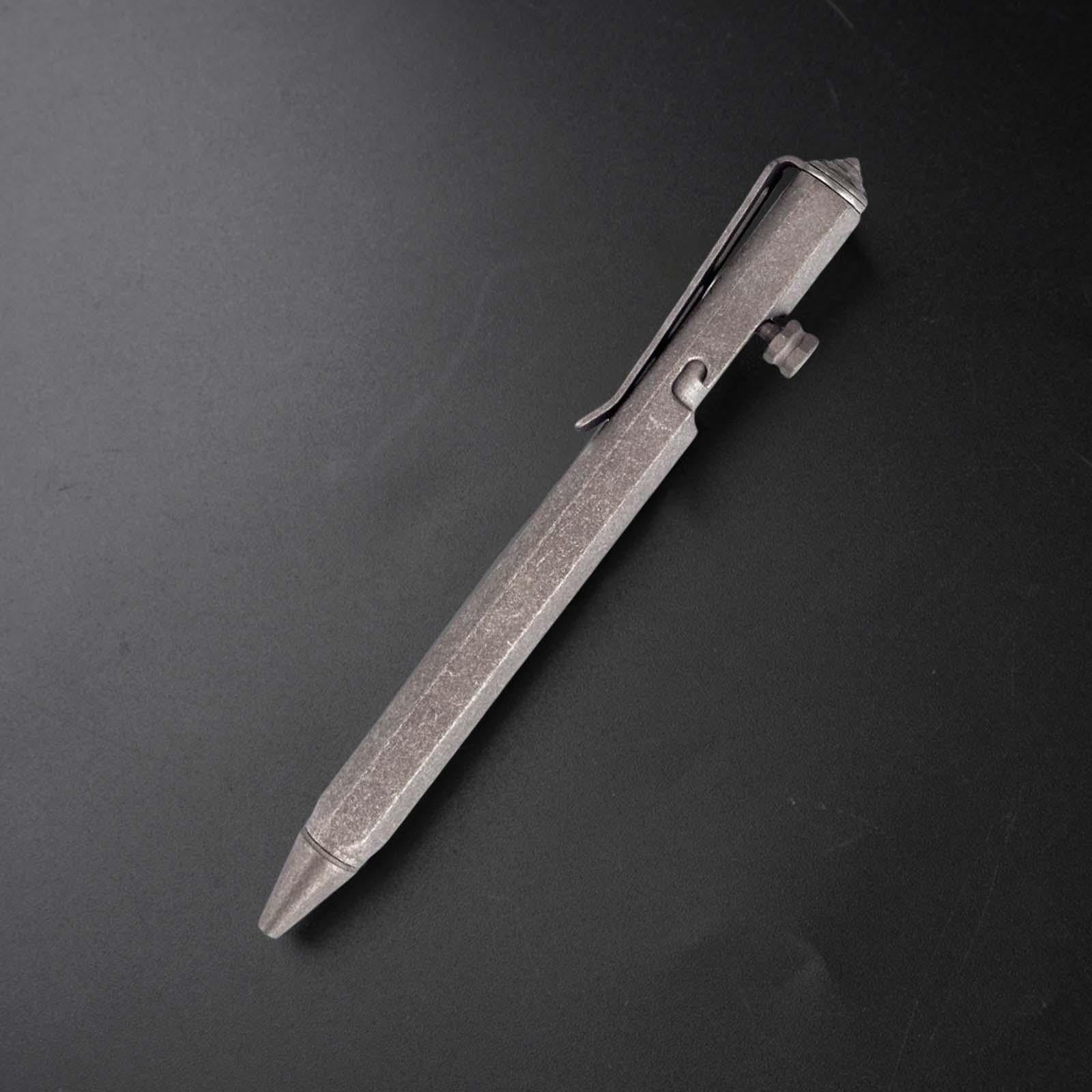 Ballpoint Pen Titanium Alloy Portable EDC Pen Black Ink for Executive School Dark Grey