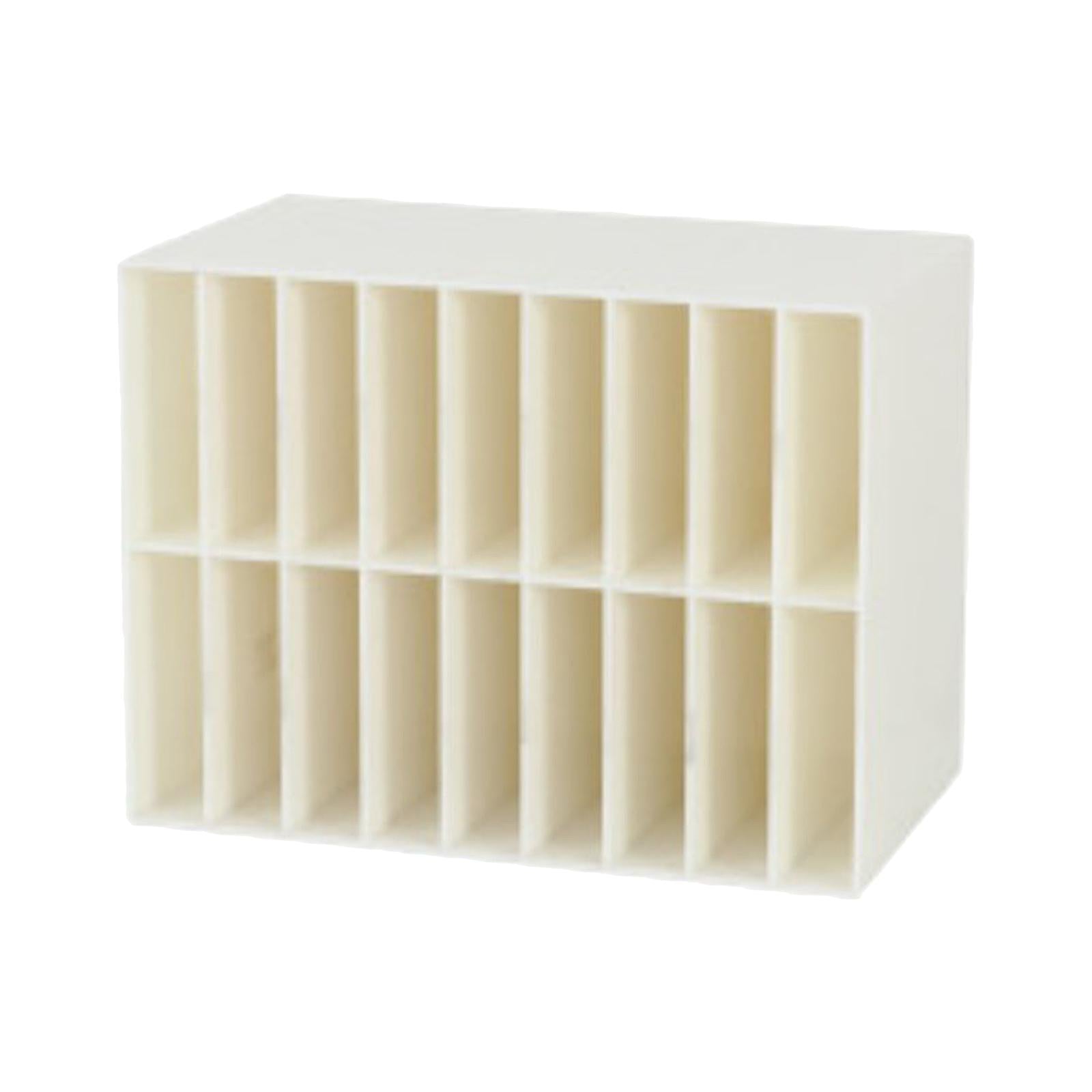 Multifunctional Marker Holder 18 Compartments for Vanity Countertop Bedroom White