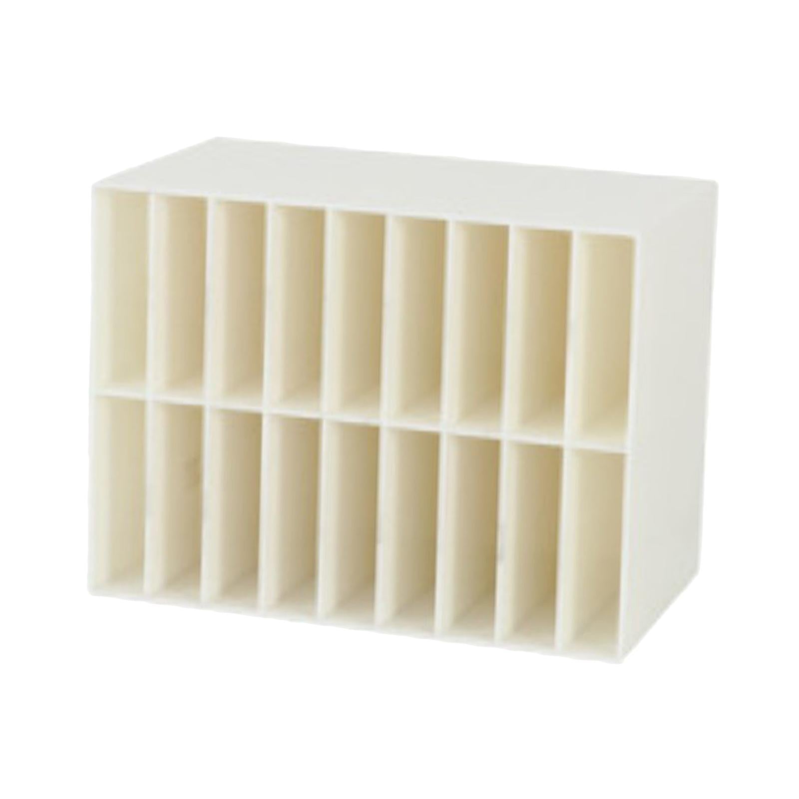 Multifunctional Marker Holder 18 Compartments for Vanity Countertop Bedroom White