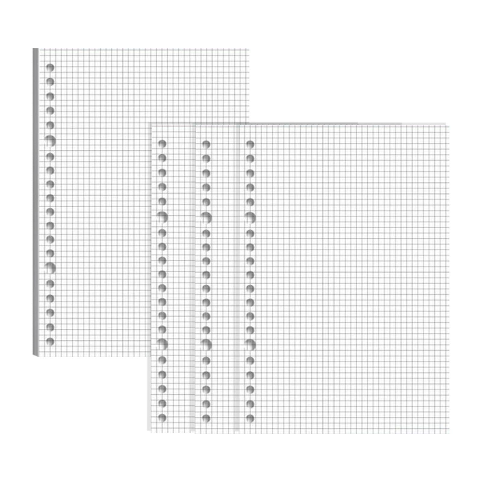 Refill Paper 60 Sheets Accessories Detachable for Binder Organizer Journals A5 Grid