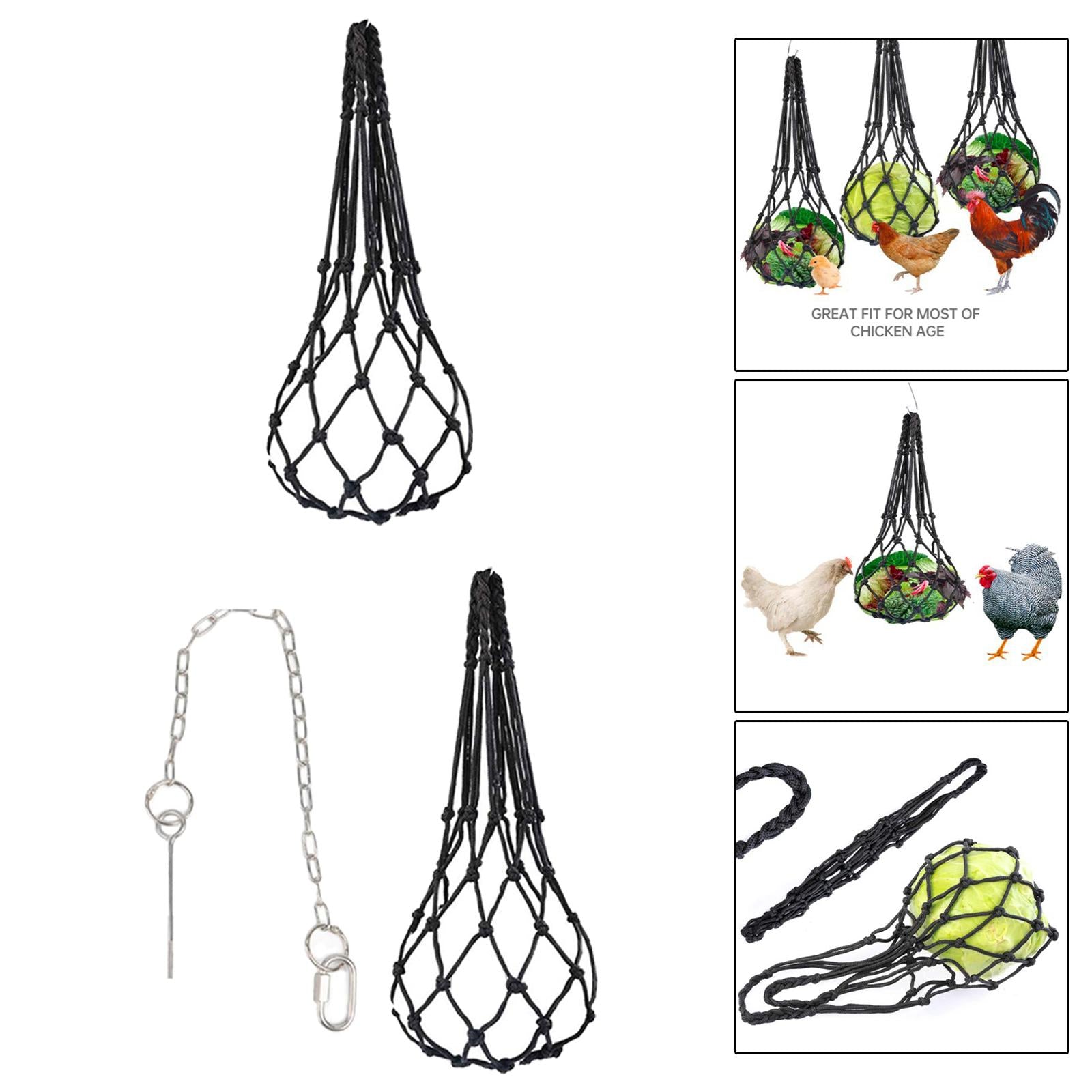 Vegetable Feeder String Bag Coop Toy Feeding Net Bag Chicken Accessories Net Bag