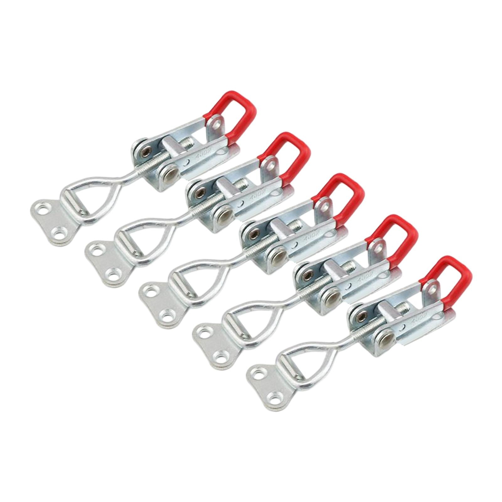 5 Pieces Push Pull Type Latch Clamp Iron Quick Release for Woodworking with keyhole