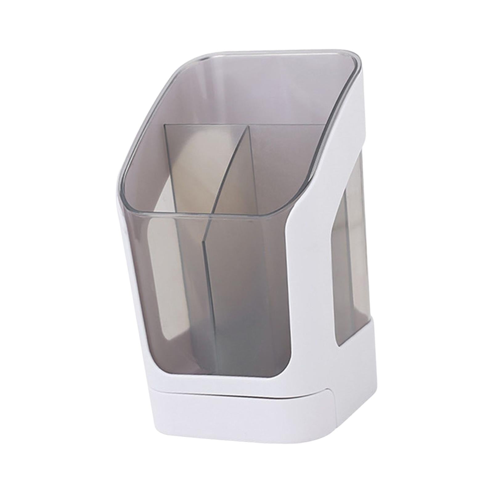 Desktop Organizer Divider Cosmetic Tools Holder Cup for Home Desk Vanity White