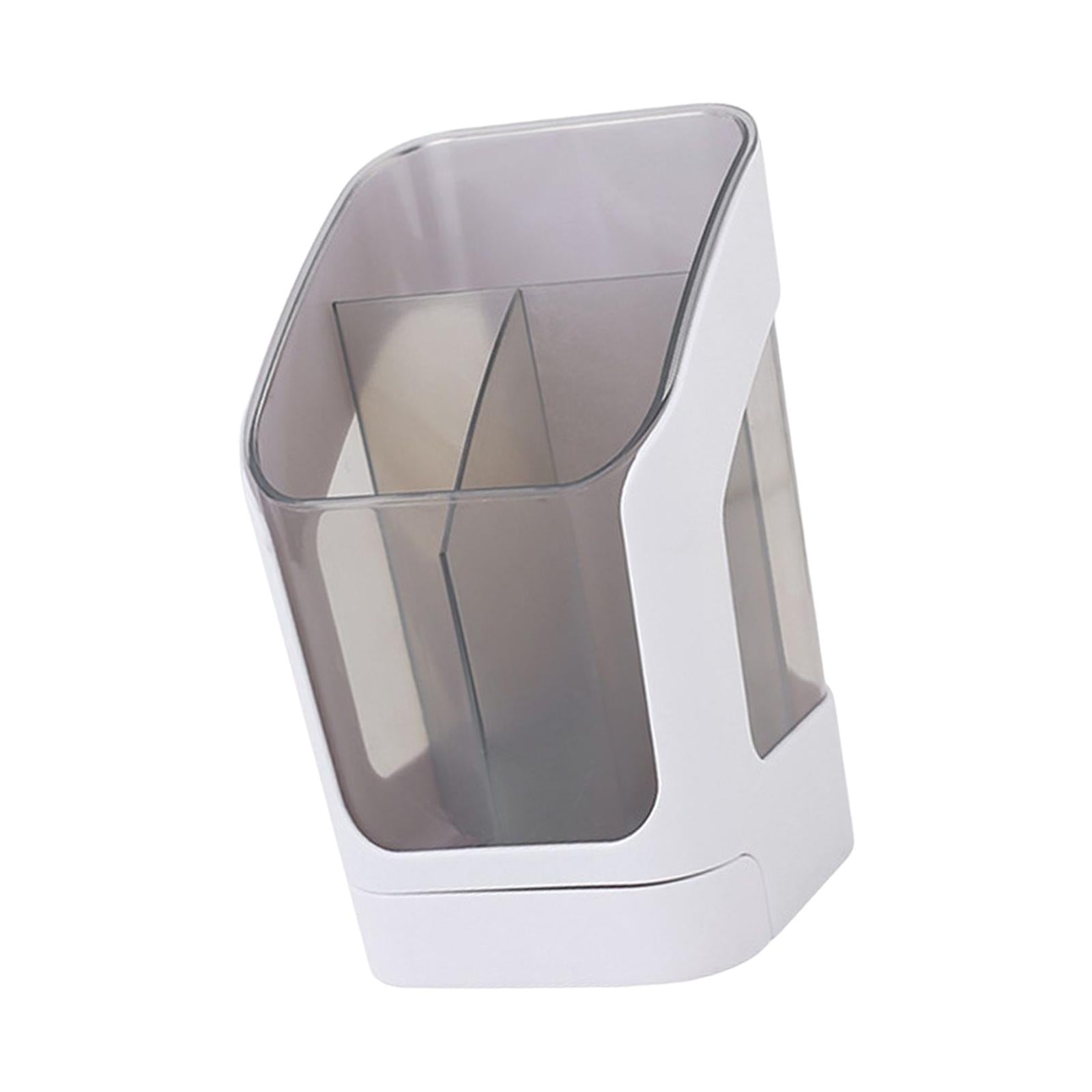 Desktop Organizer Divider Cosmetic Tools Holder Cup for Home Desk Vanity White