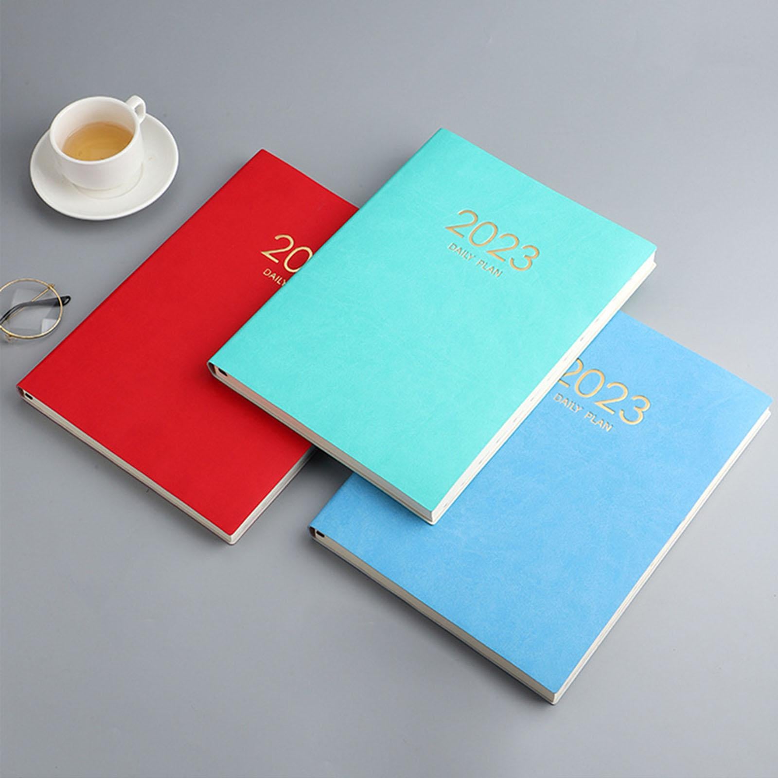 A4 Planning Notebook 2023 Monthly Planner Diary Journal Notepad Writing Pads Red