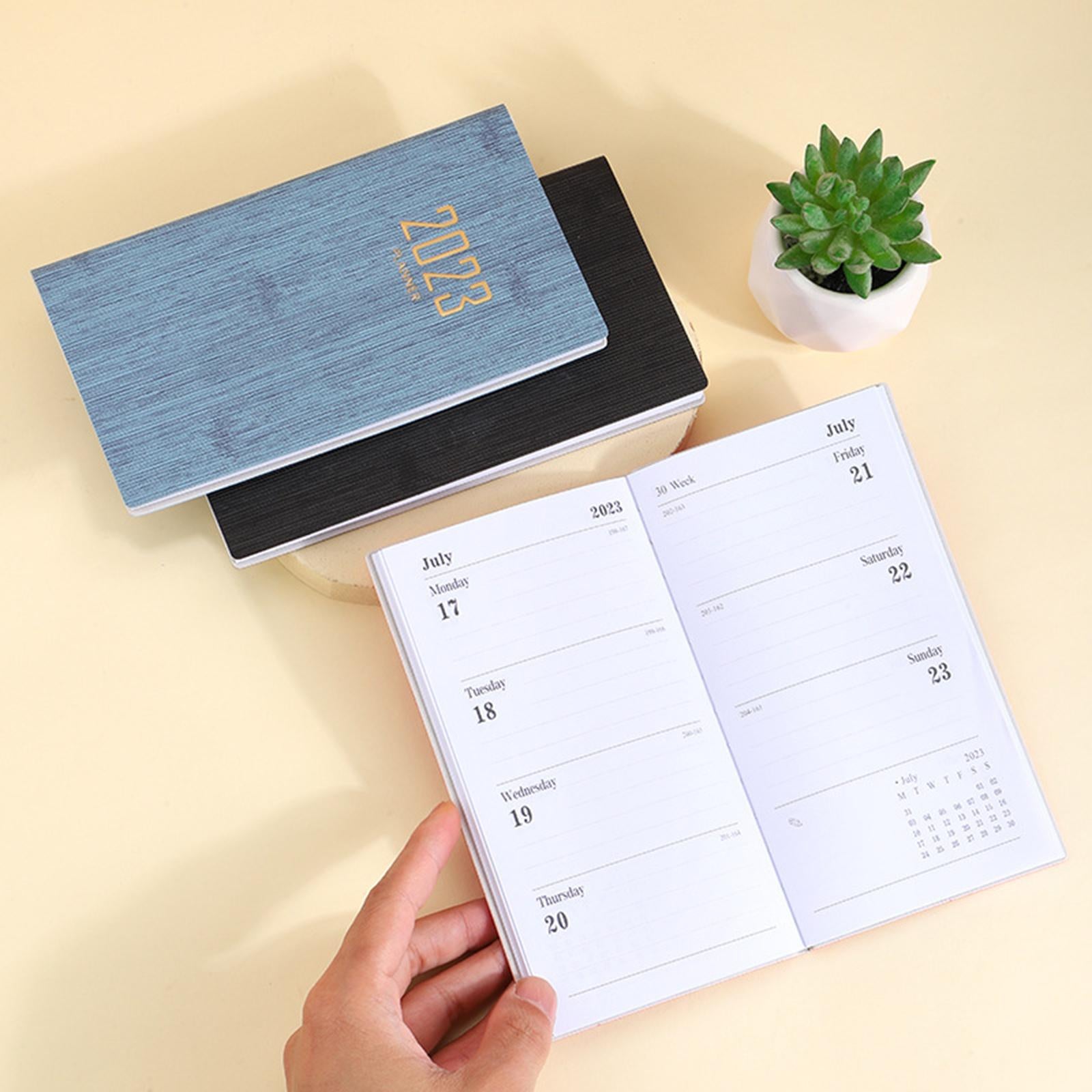 Recording Weekly Notebook Planner Planning Daily Account for Gifts New Year Black