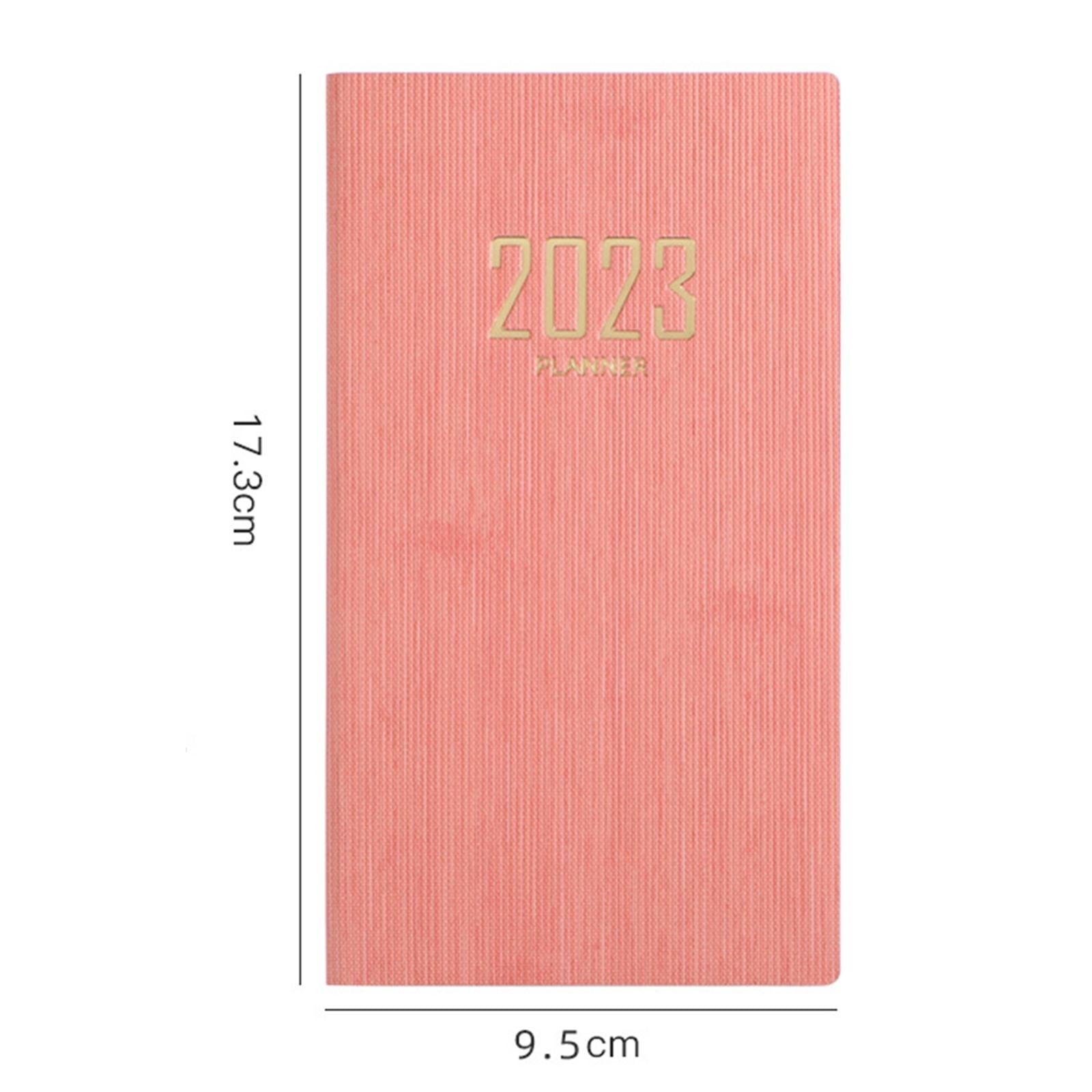 Recording Weekly Notebook Planner Planning Daily Account for Gifts New Year Pink