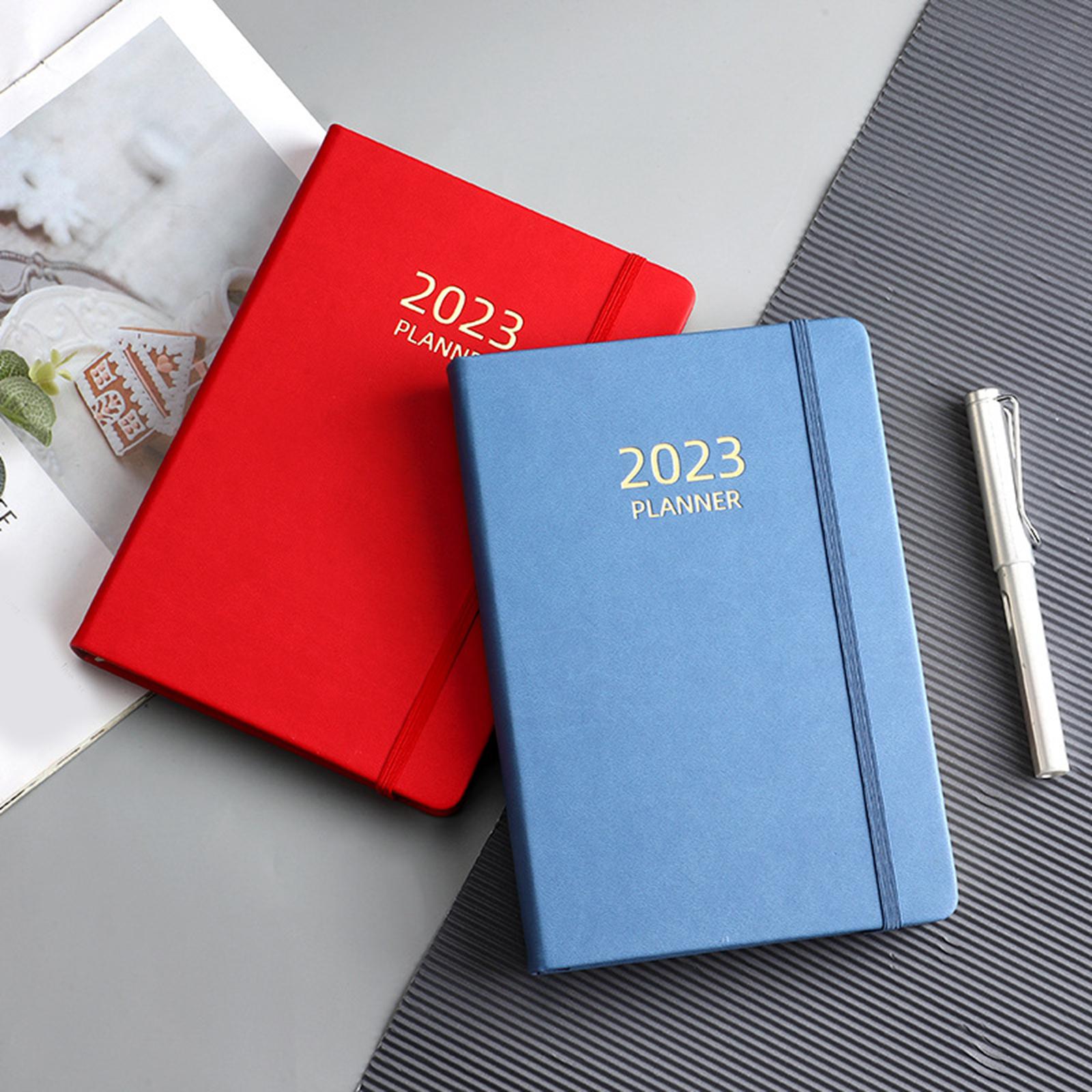 A5 Diary Notebook Journals Notebook 2023 Monthly Planner Notepad Thick Paper Red