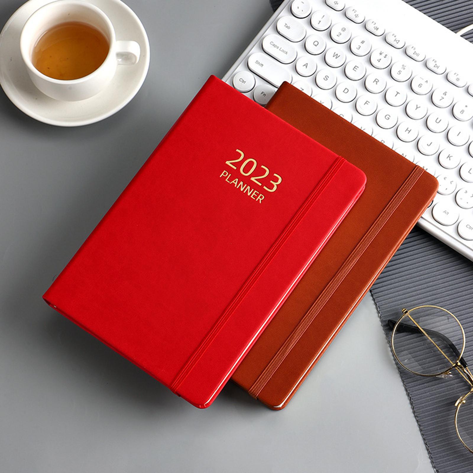 A5 Diary Notebook Journals Notebook 2023 Monthly Planner Notepad Thick Paper Red