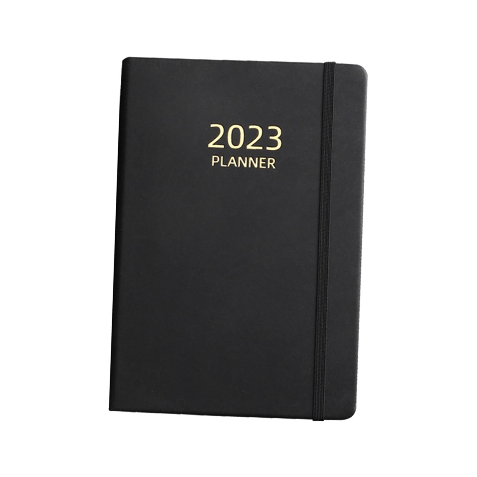 A5 Diary Notebook Journals Notebook 2023 Monthly Planner Notepad Thick Paper Black