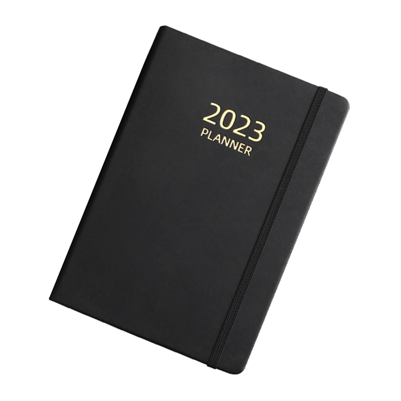 A5 Diary Notebook Journals Notebook 2023 Monthly Planner Notepad Thick Paper Black