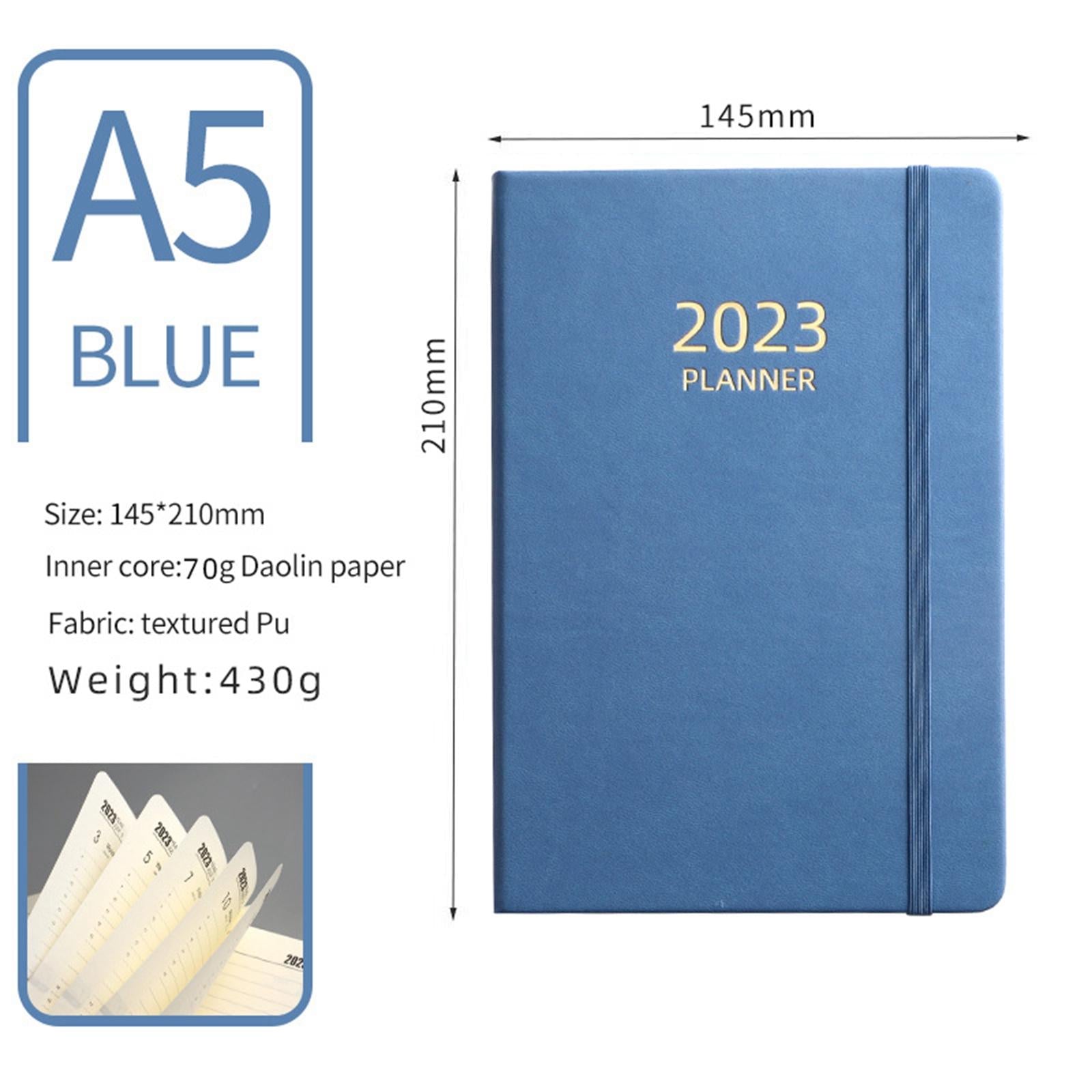 A5 Diary Notebook Journals Notebook 2023 Monthly Planner Notepad Thick Paper Blue