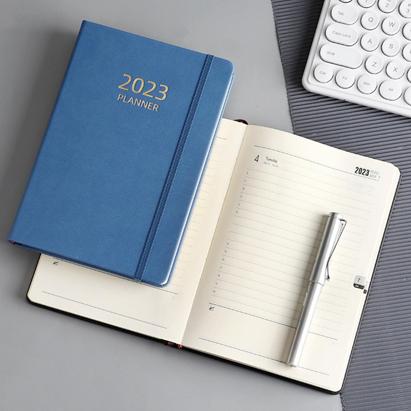 A5 Diary Notebook Journals Notebook 2023 Monthly Planner Notepad Thick Paper Blue