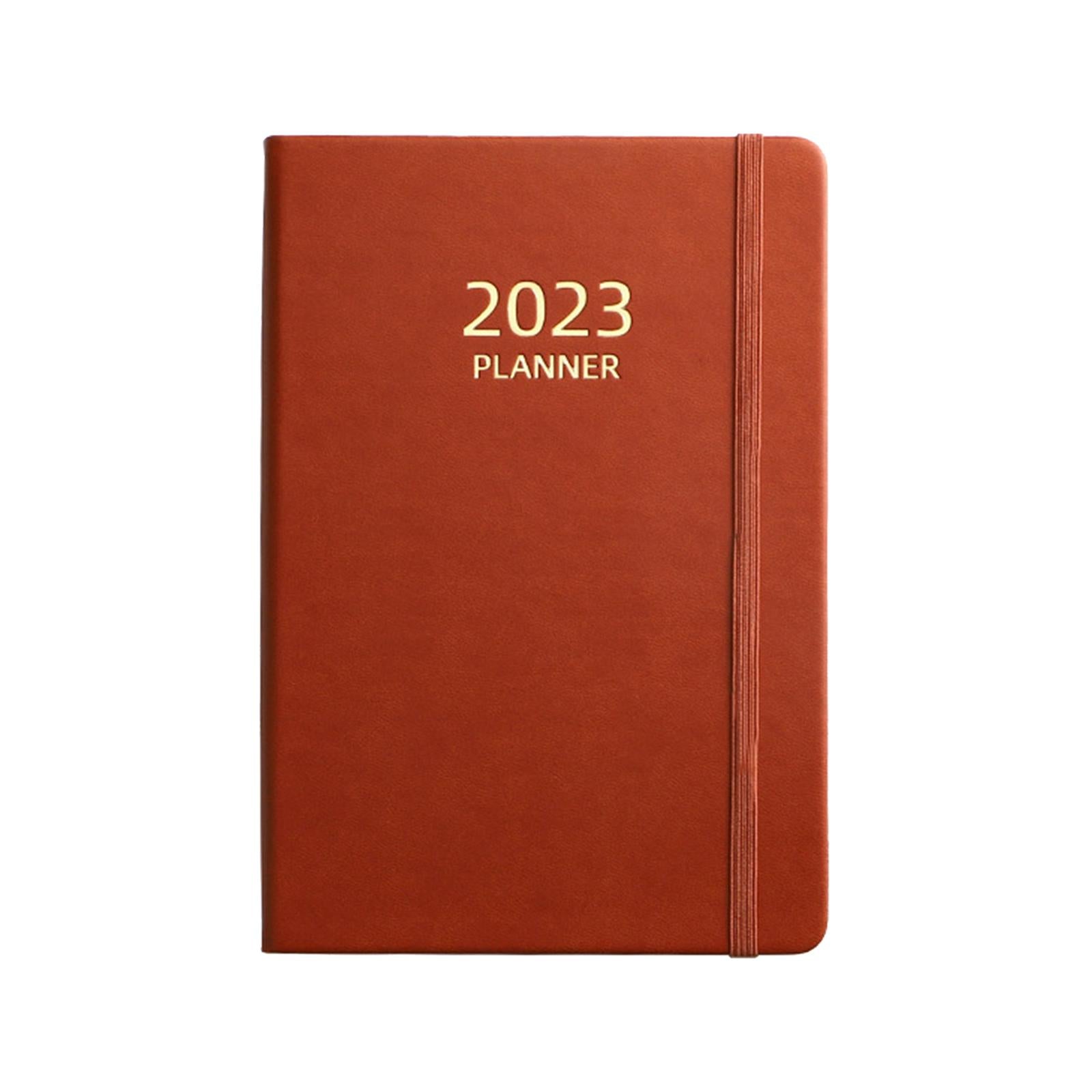 A5 Diary Notebook Journals Notebook 2023 Monthly Planner Notepad Thick Paper Brown