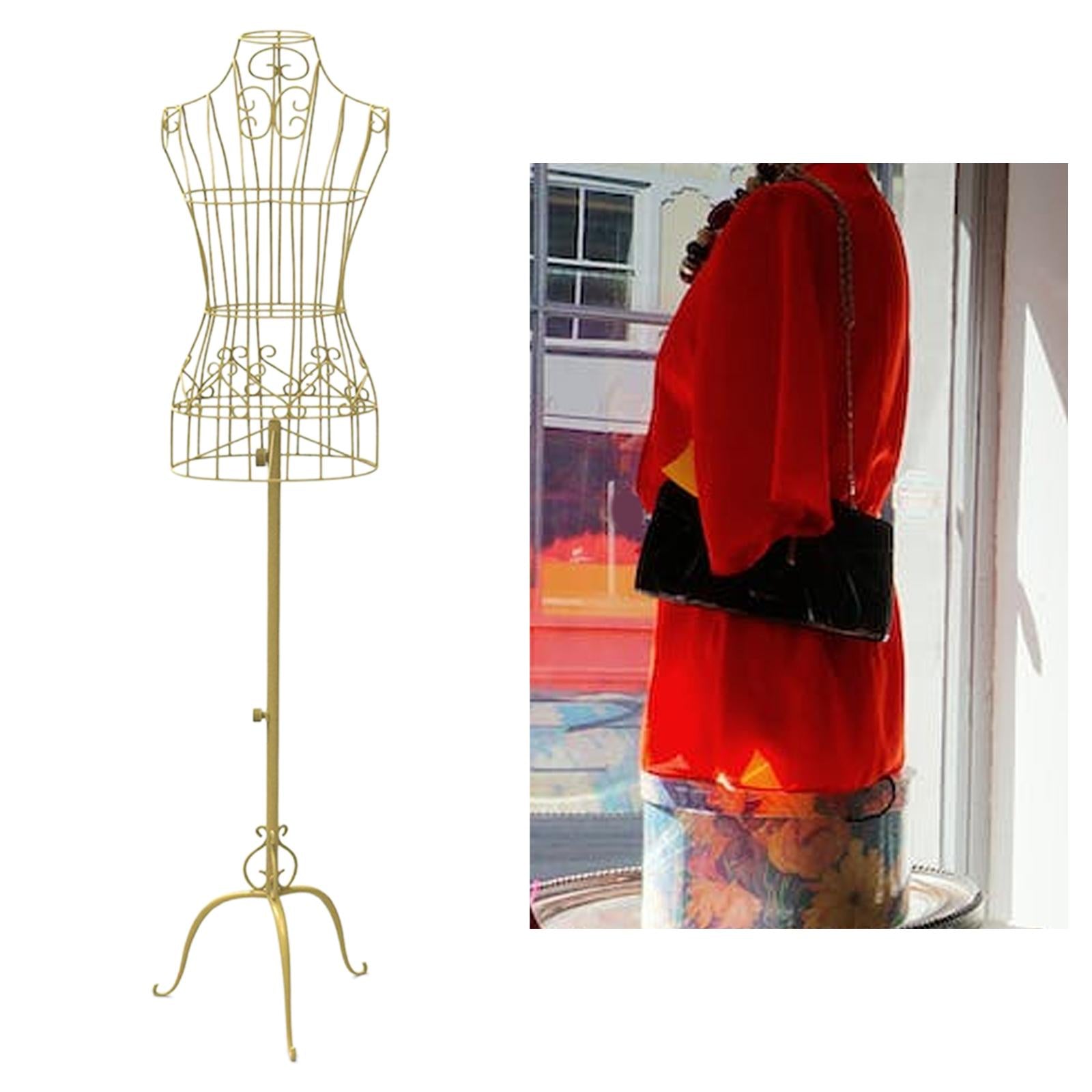 Iron Female Mannequin Manikin Torso Upper Body for Tailor Display Clothes Aureate