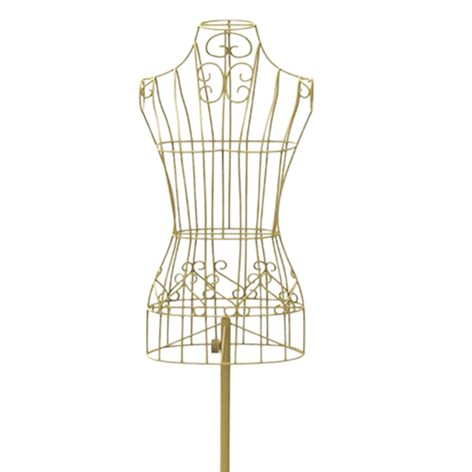 Iron Female Mannequin Manikin Torso Upper Body for Tailor Display Clothes Aureate