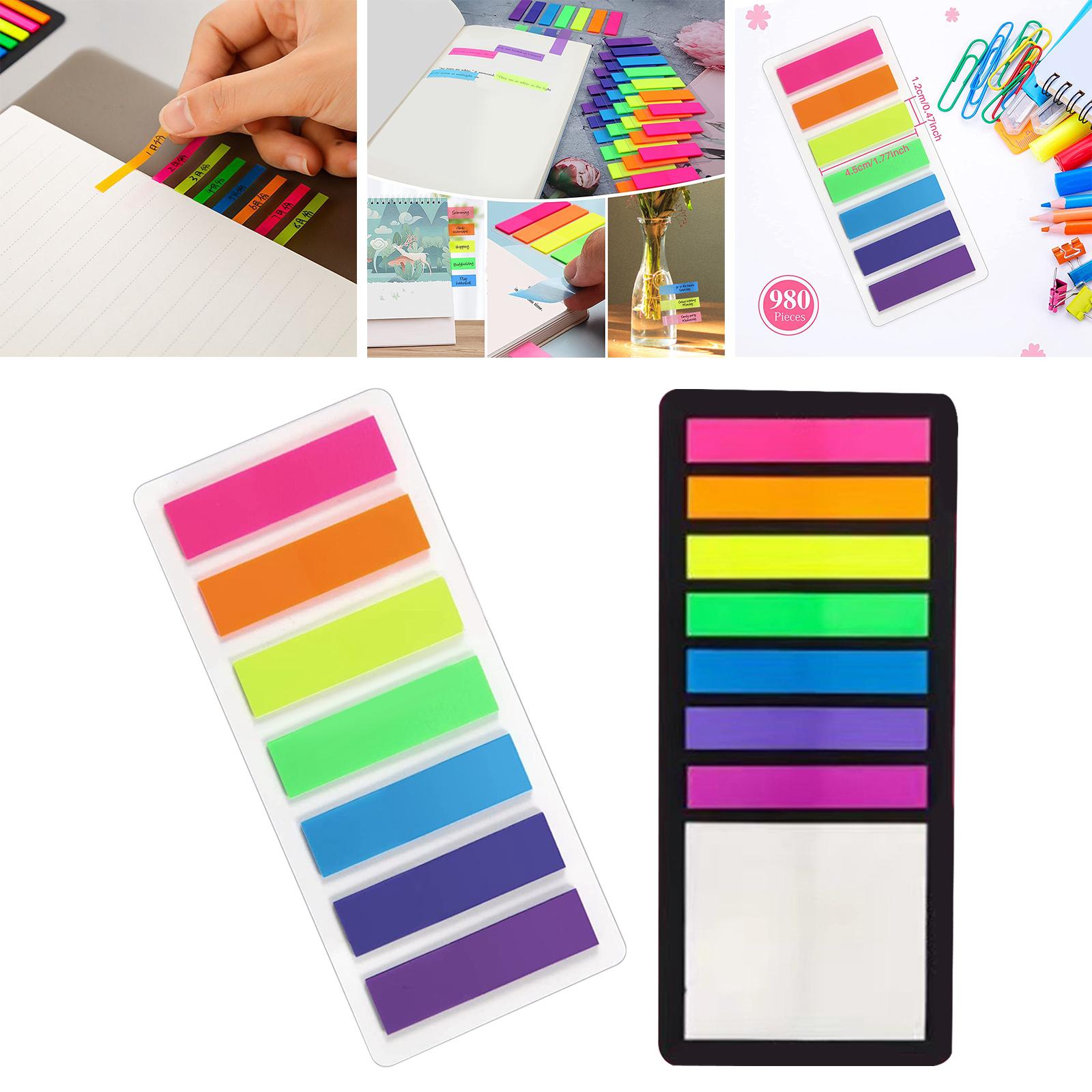 3xIndex Tabs Writable Page Sticky Notes for Diaries Book Markers Magazines Seven Colors