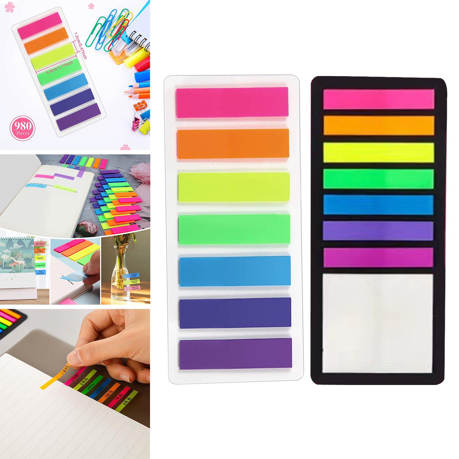 4xIndex Tabs Writable Page Sticky Notes for Diaries Book Markers Magazines Seven Colors