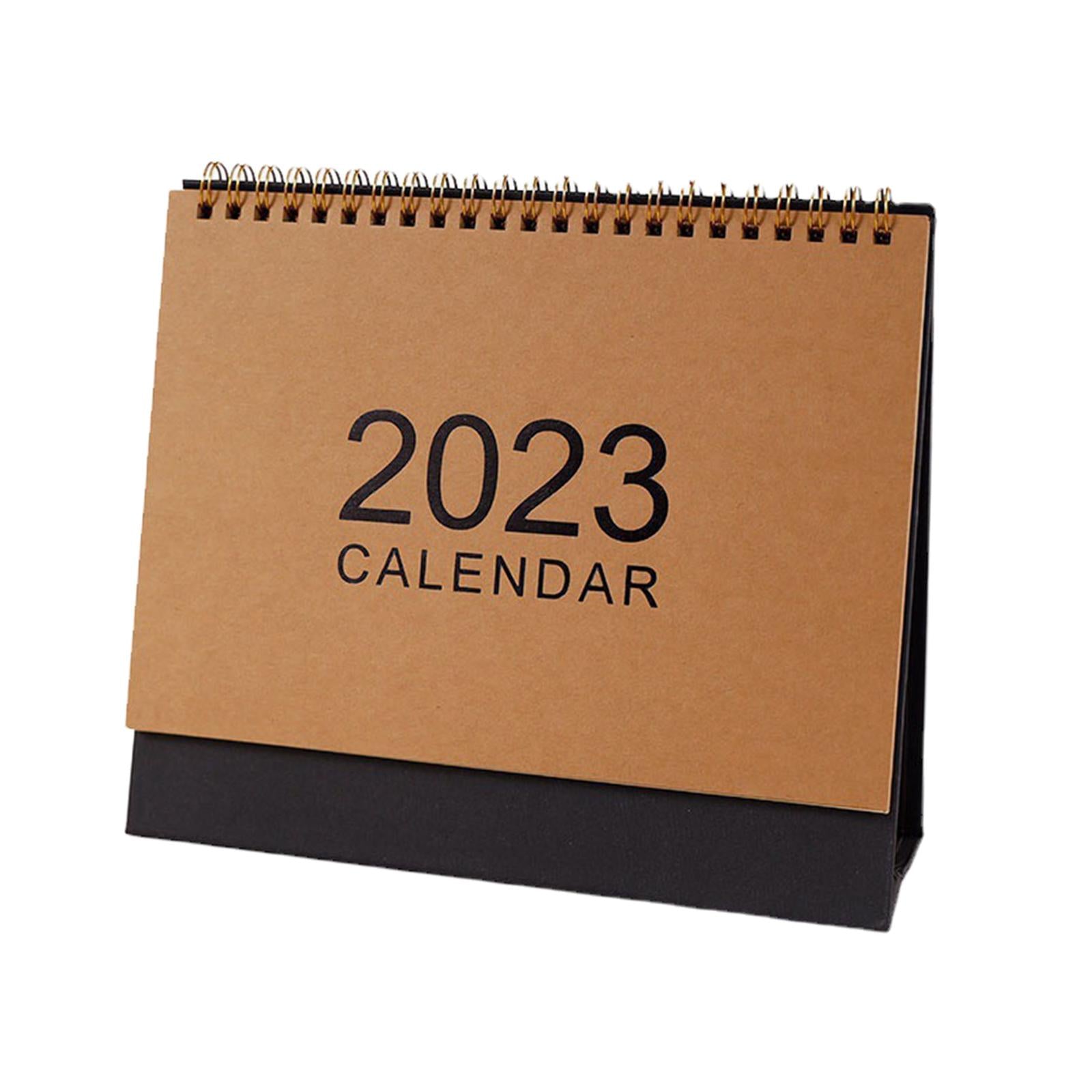 Daily Flip Calendar Yearly Calendar Planner Desktop for ideas Meetings Medium and Black