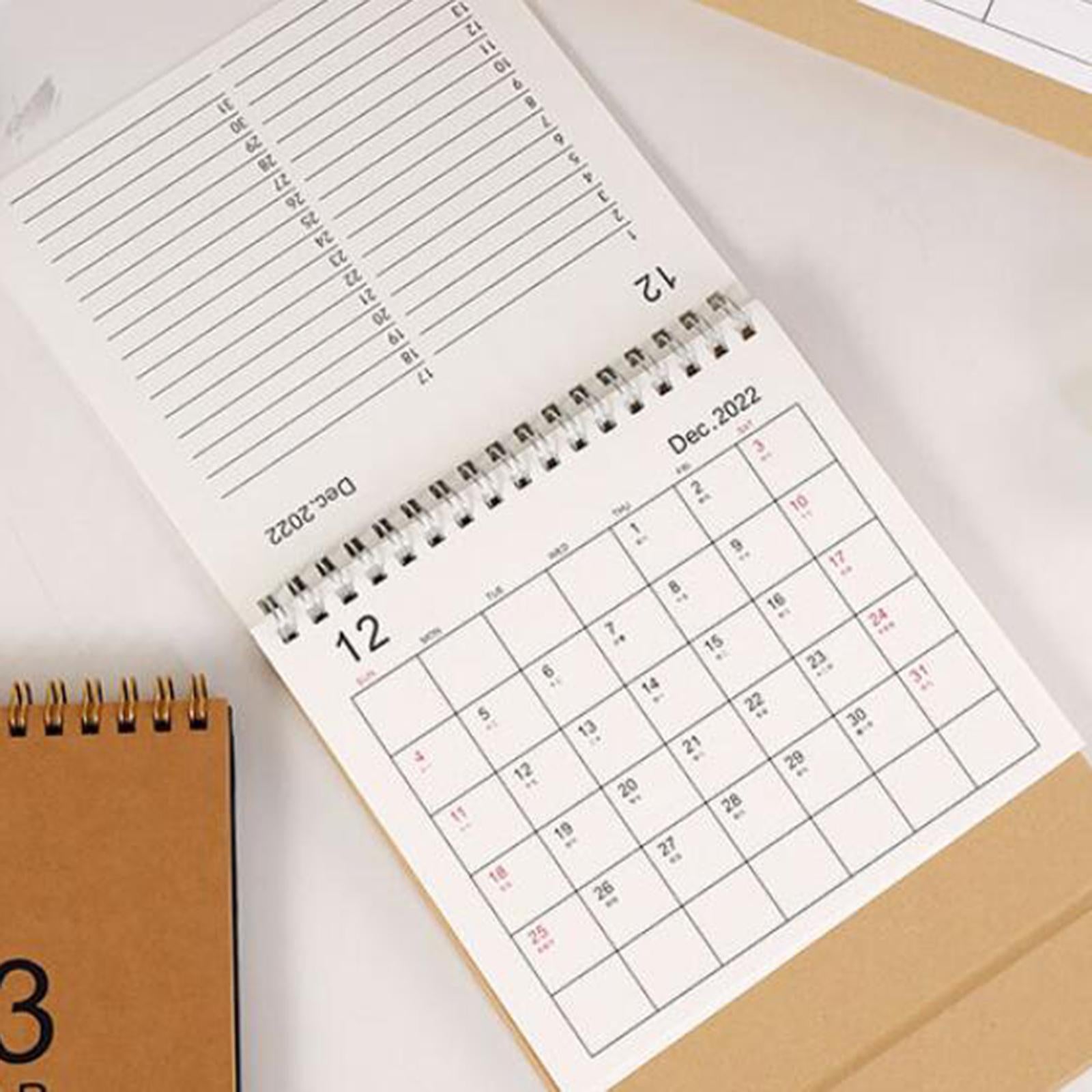 Daily Flip Calendar Yearly Calendar Planner Desktop for ideas Meetings Medium and White