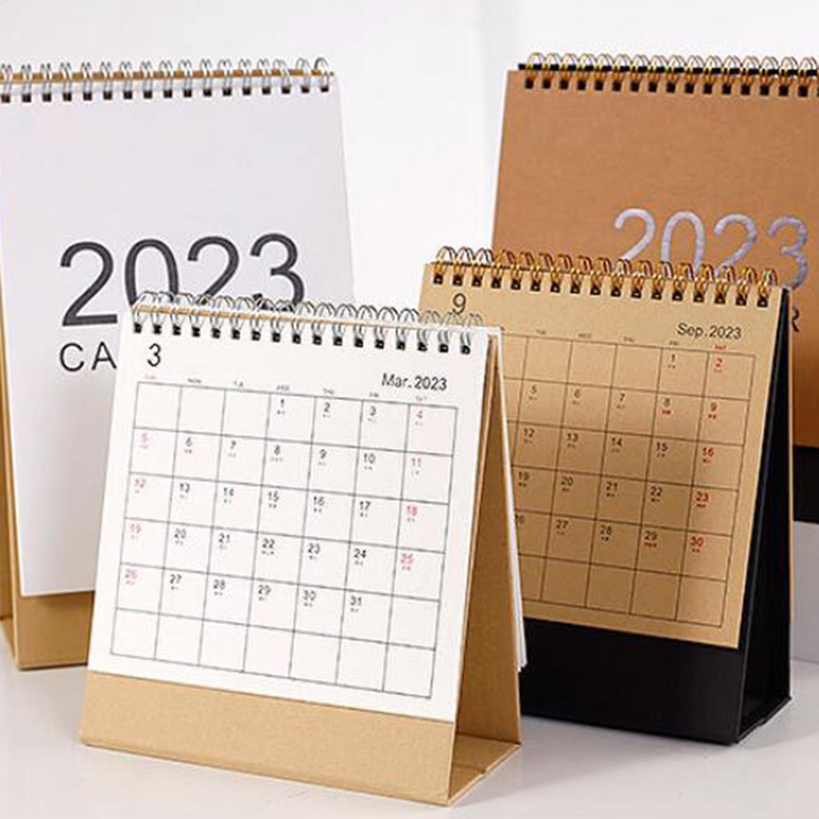 Daily Flip Calendar Yearly Calendar Planner Desktop for ideas Meetings Medium and White