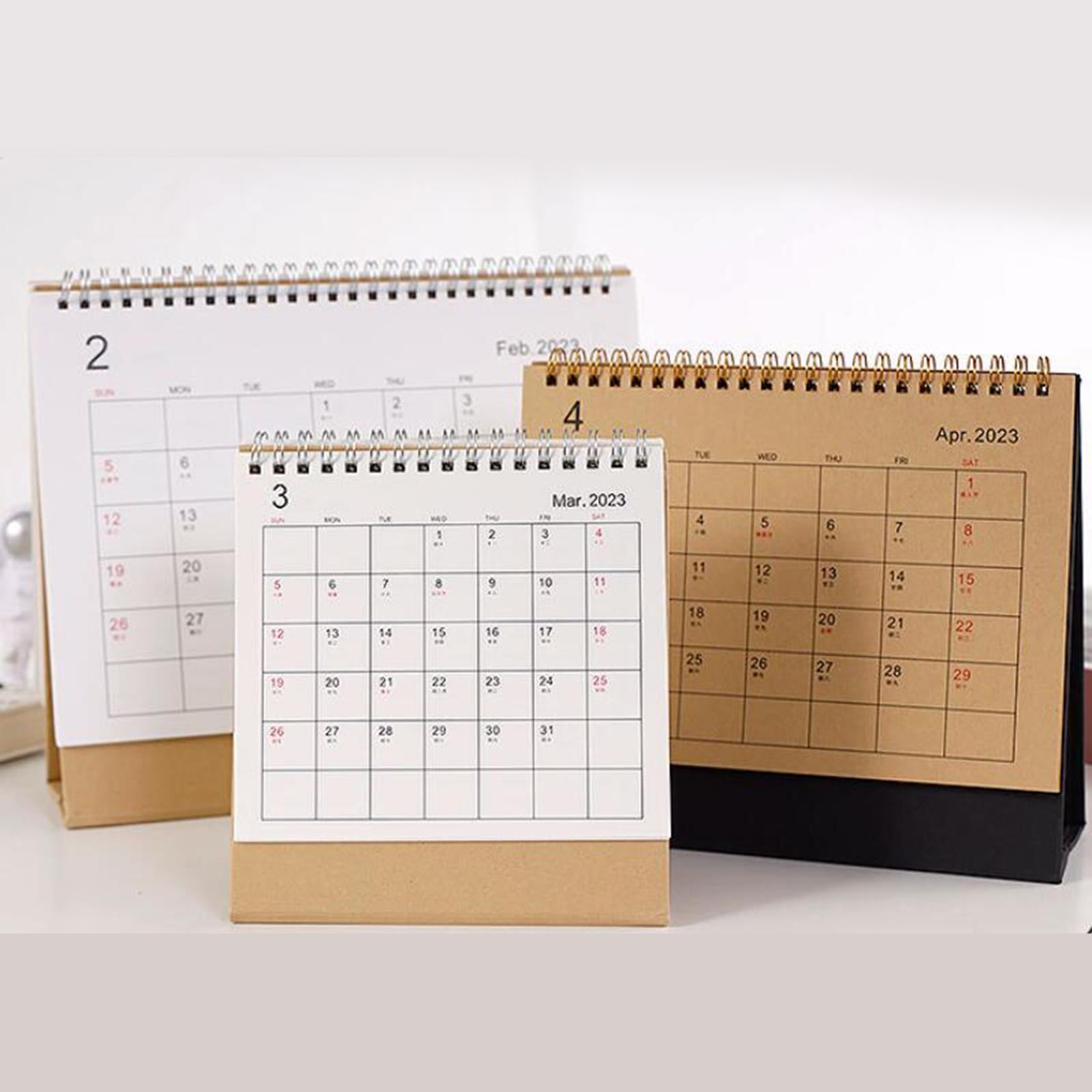 Daily Flip Calendar Yearly Calendar Planner Desktop for ideas Meetings Medium and White