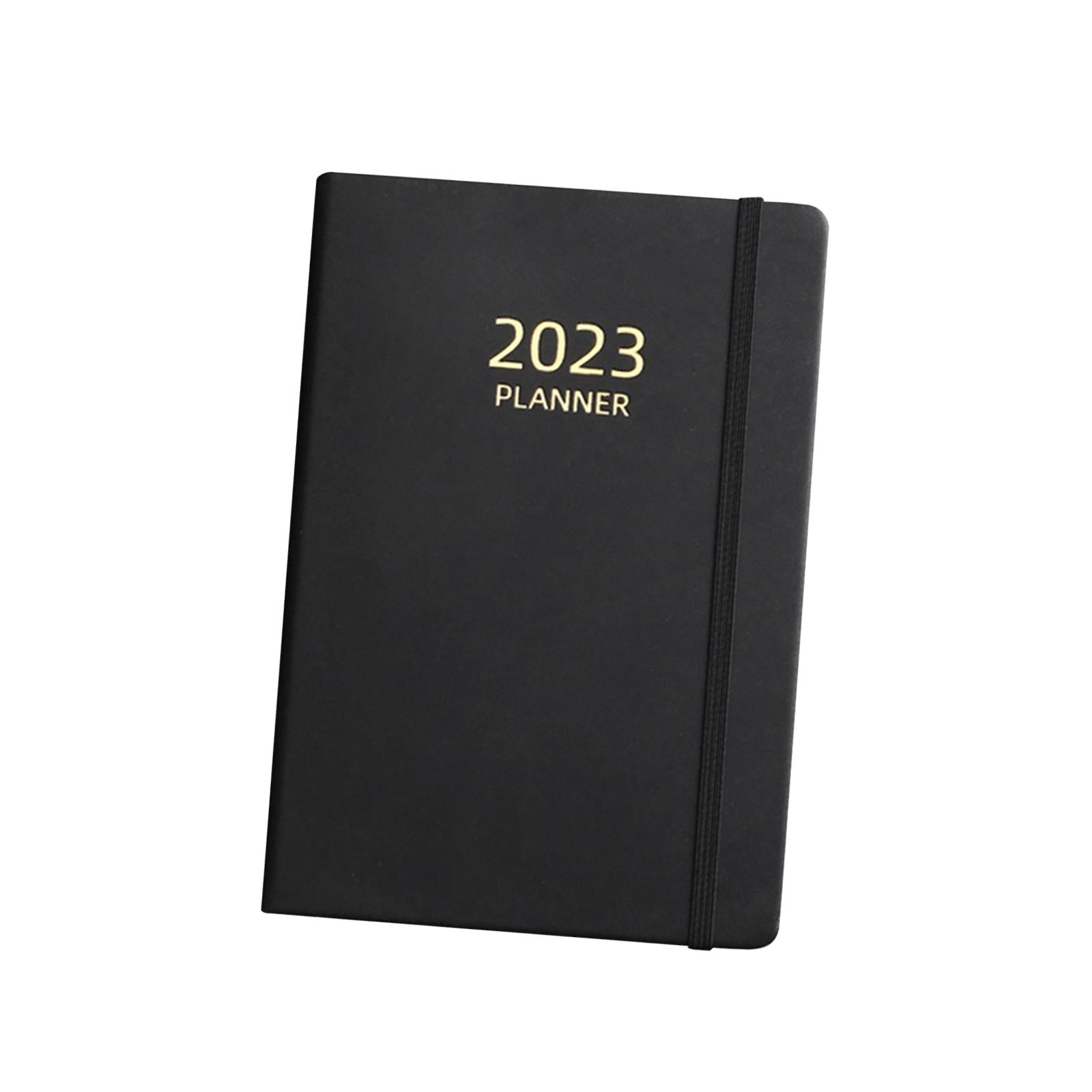 A5 Notebook Planner Journal Notebook 2023 Weekly Planner Notepads PU Cover Black