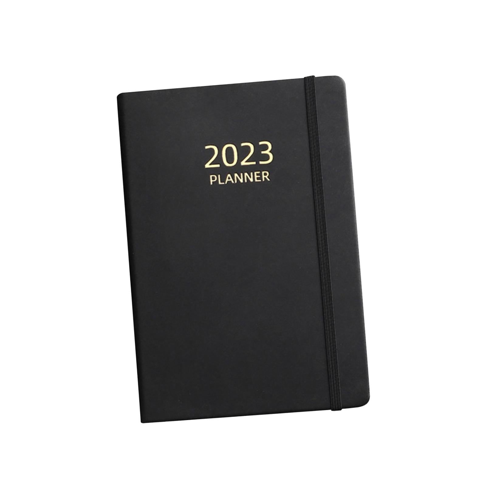 A5 Notebook Planner Journal Notebook 2023 Weekly Planner Notepads PU Cover Black