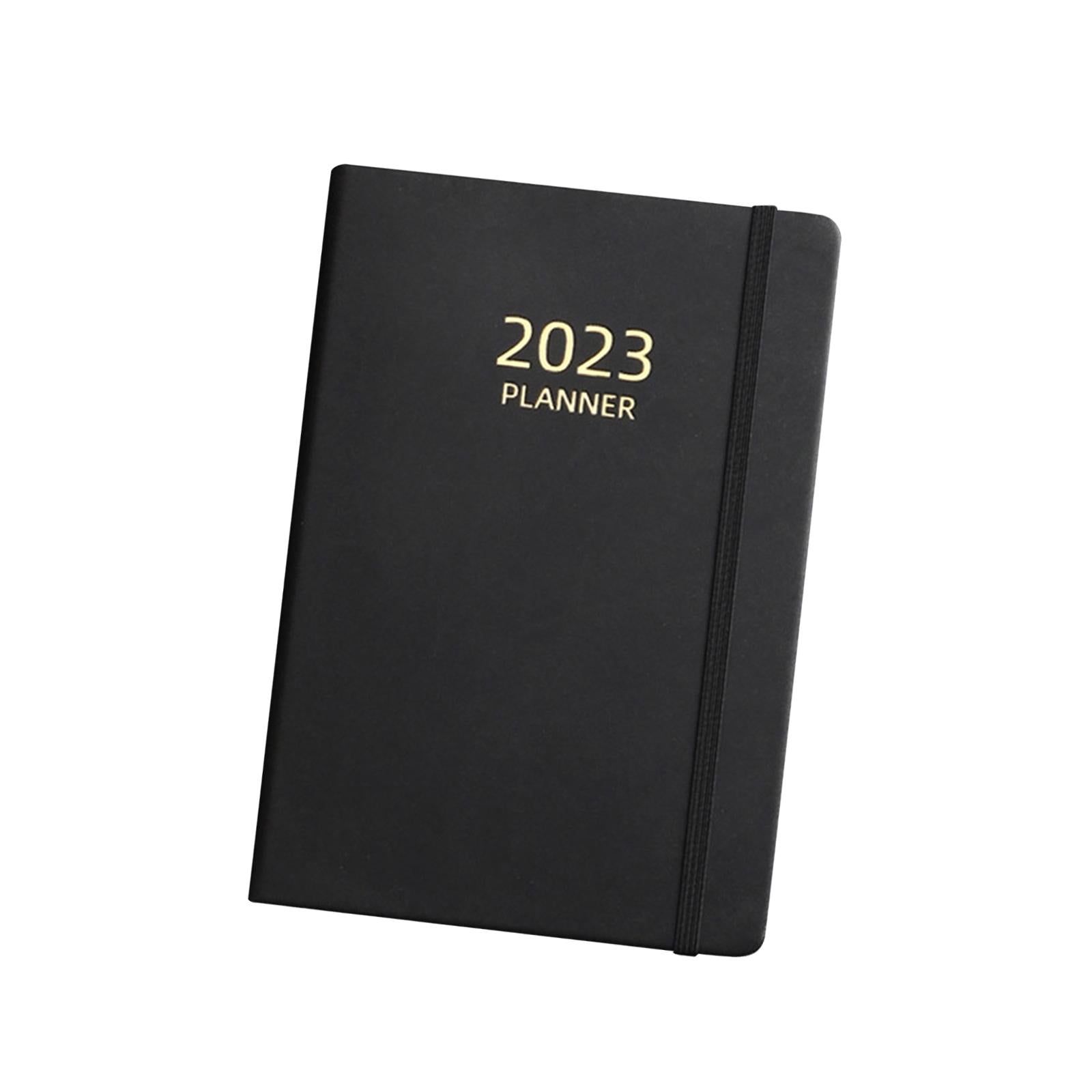 A5 Notebook Planner Journal Notebook 2023 Weekly Planner Notepads PU Cover Black