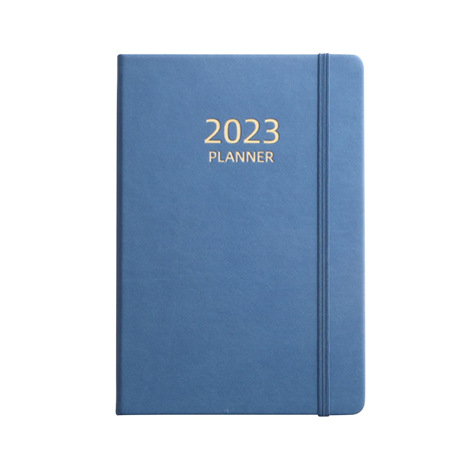 A5 Notebook Planner Journal Notebook 2023 Weekly Planner Notepads PU Cover Blue