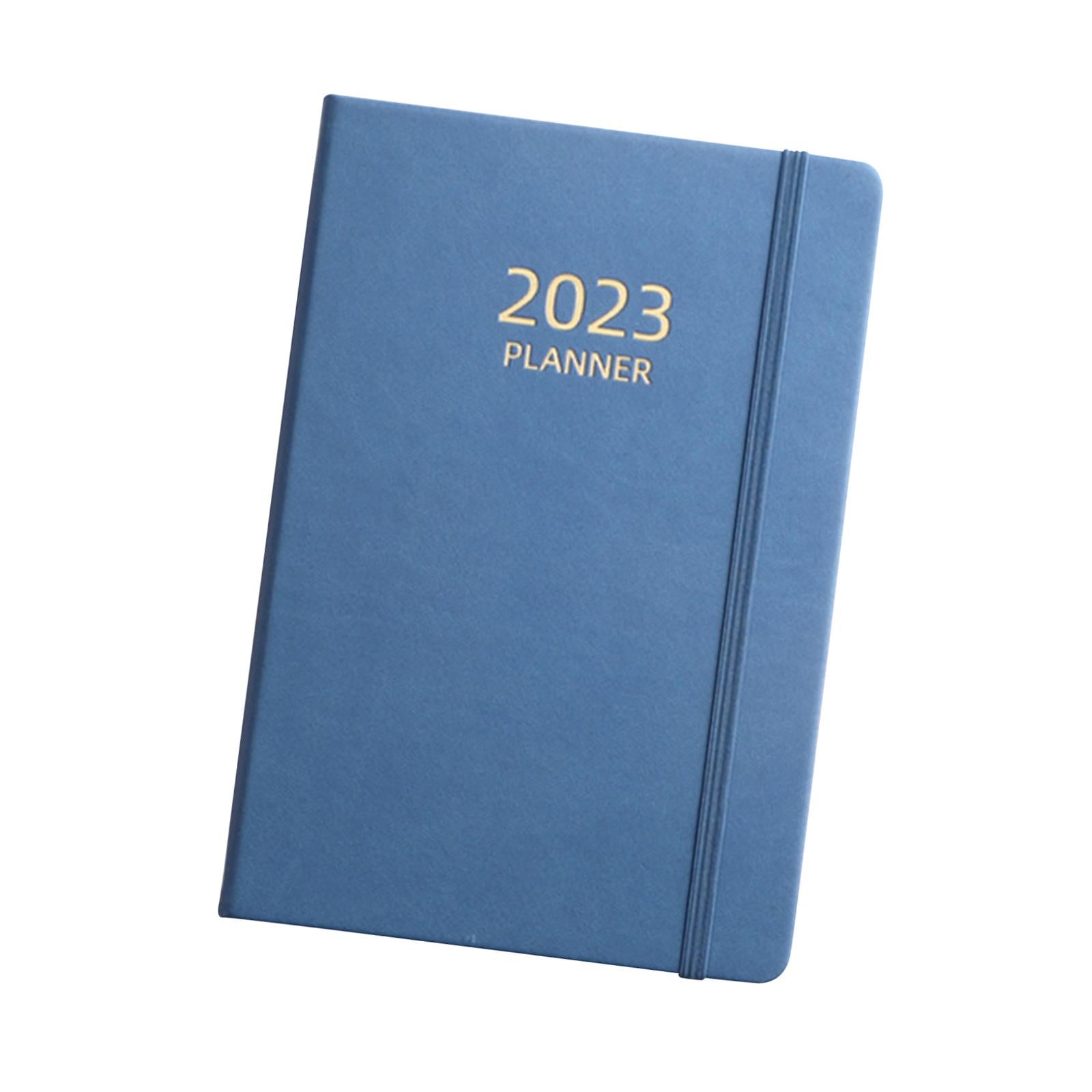 A5 Notebook Planner Journal Notebook 2023 Weekly Planner Notepads PU Cover Blue