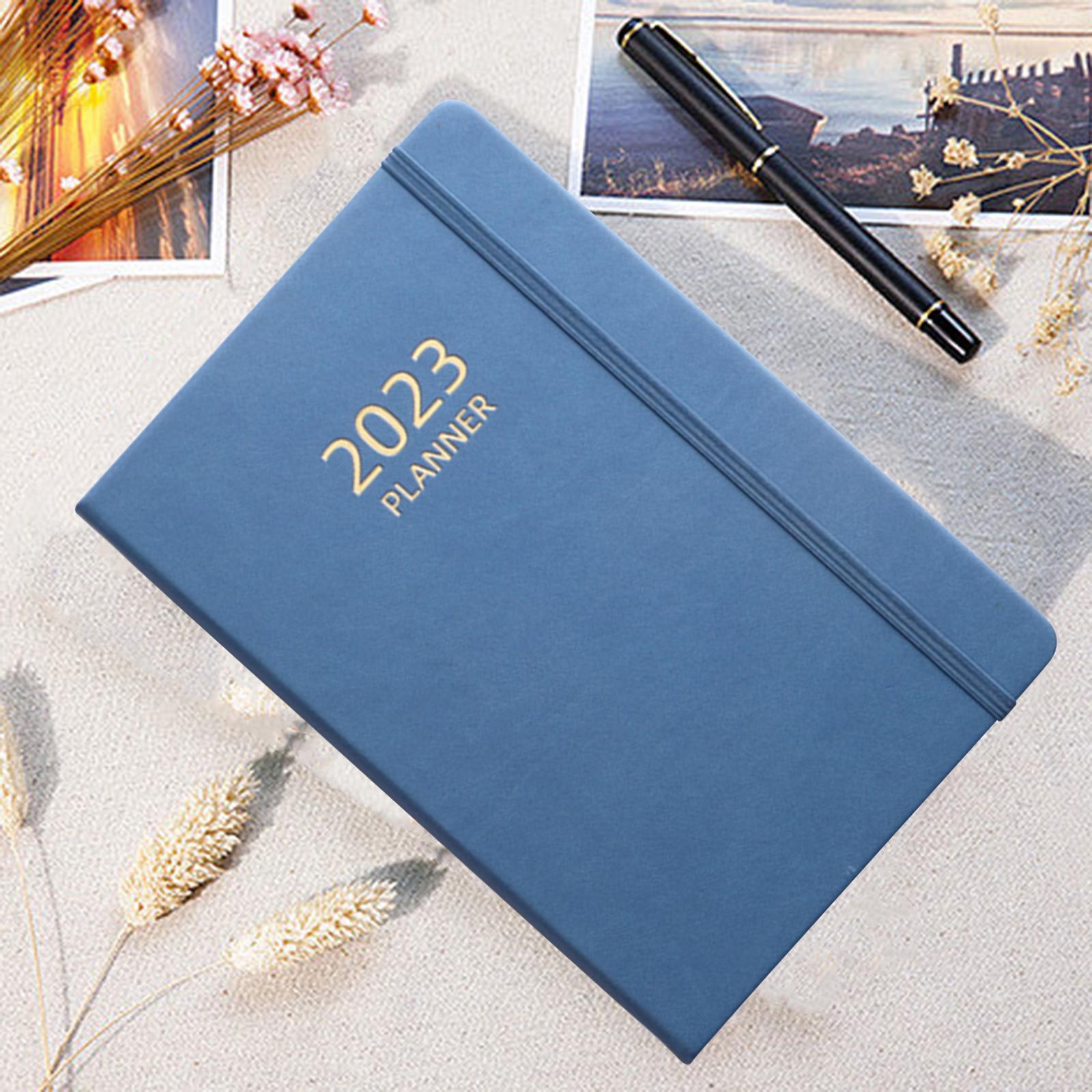 A5 Notebook Planner Journal Notebook 2023 Weekly Planner Notepads PU Cover Blue